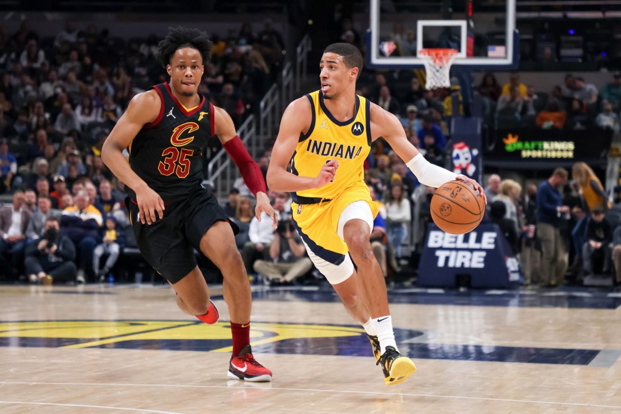 Tyrese Haliburton of the Indiana Pacers dribbles the ball in the News  Photo - Getty Images