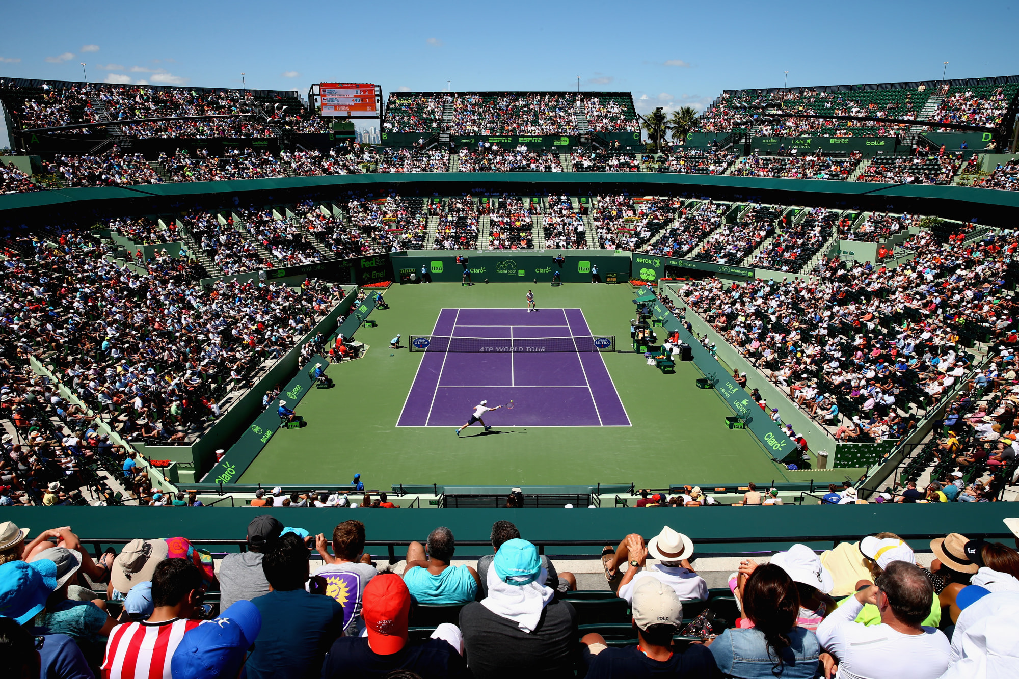 Индиан опен теннис. Теннис стадион. Мельбурн парк теннис. Фото ATP Майами. Майами 2018.