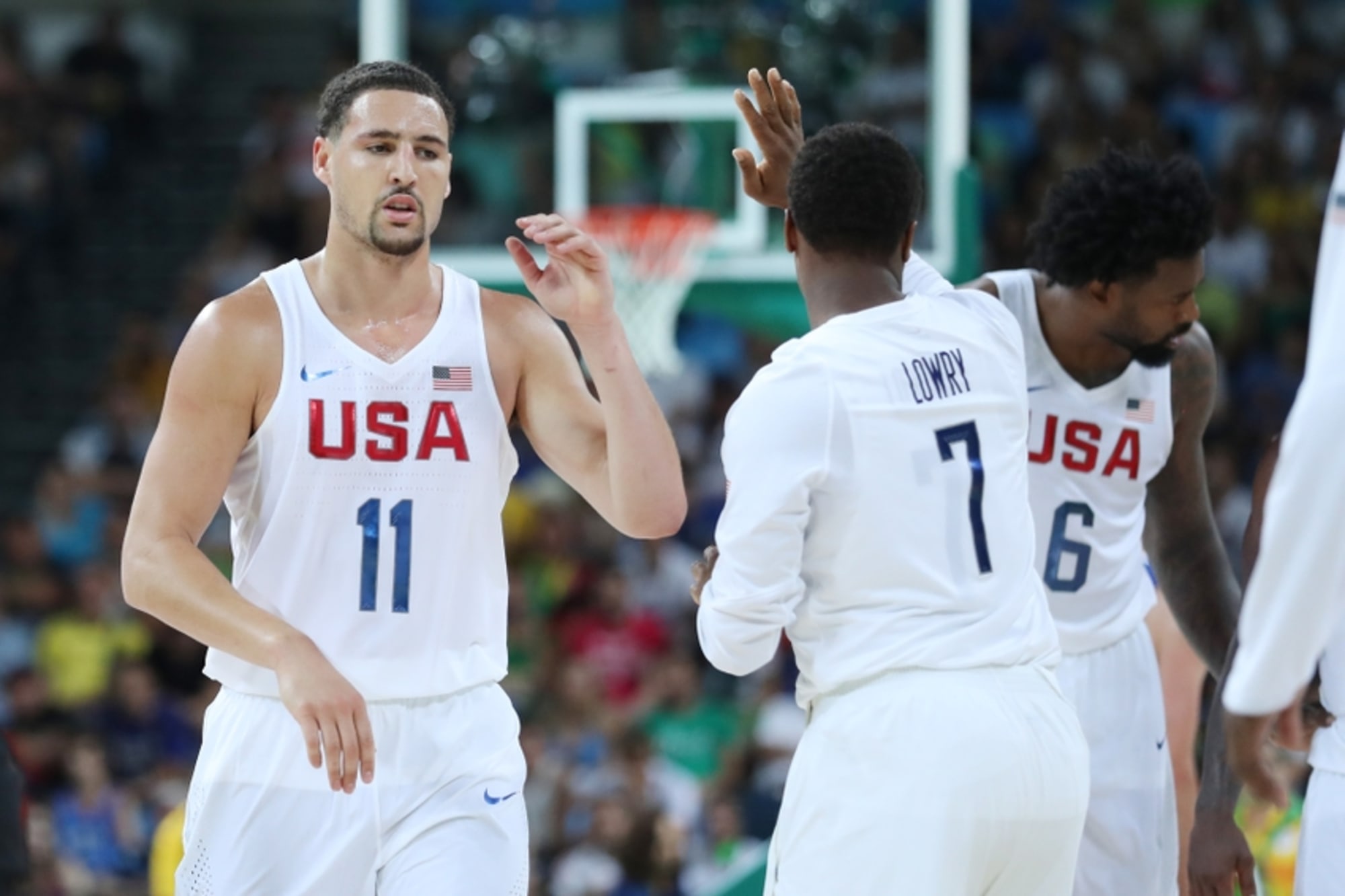 Klay Thompson finds his shot, leads struggling United States past France