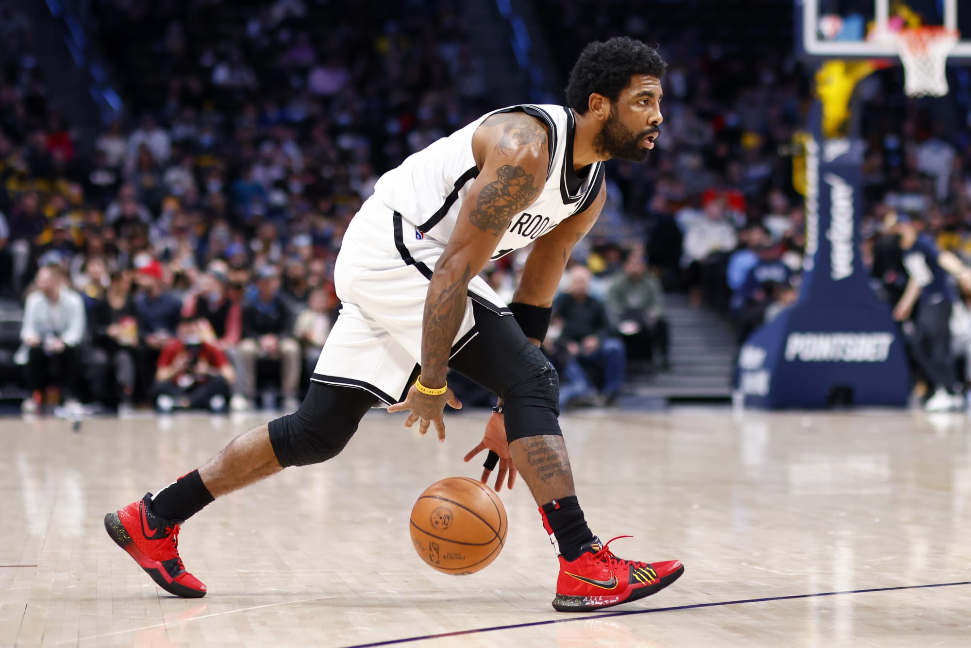 Kyrie Irving calls out media on Twitter for James Harden trade drama. 