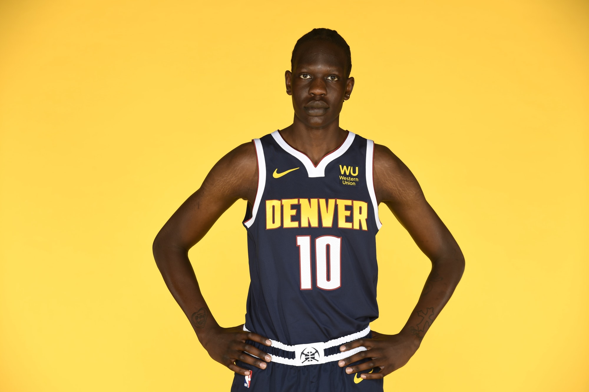 CBS Colorado - This is Bol Bol of the Denver Nuggets. He stands at 7-foot-2  with a 7-7 wingspan. He's the son of the late Manute Bol, who was one of the
