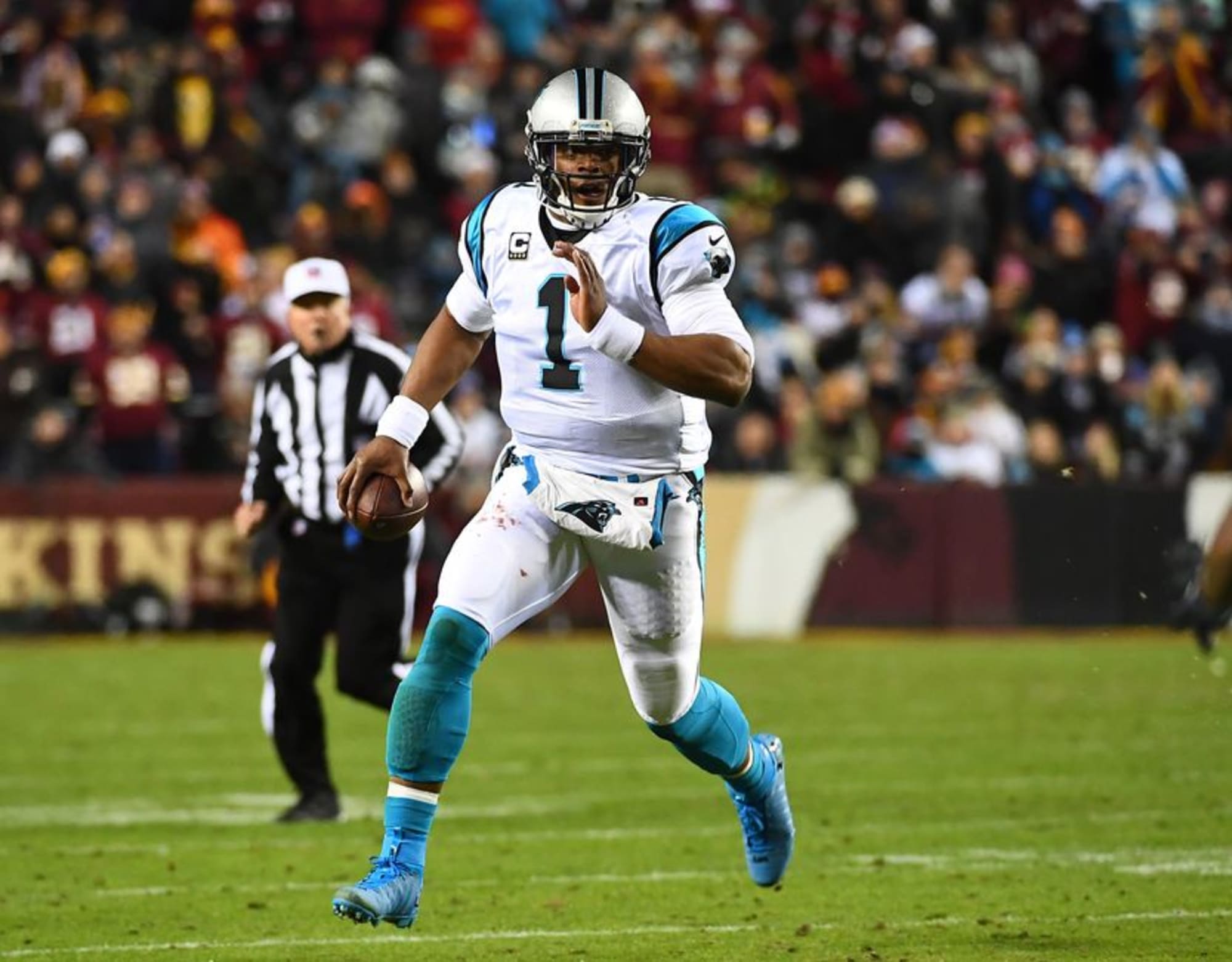 Carolina Panthers: Cam Newton Gets Hit, Foul on Him
