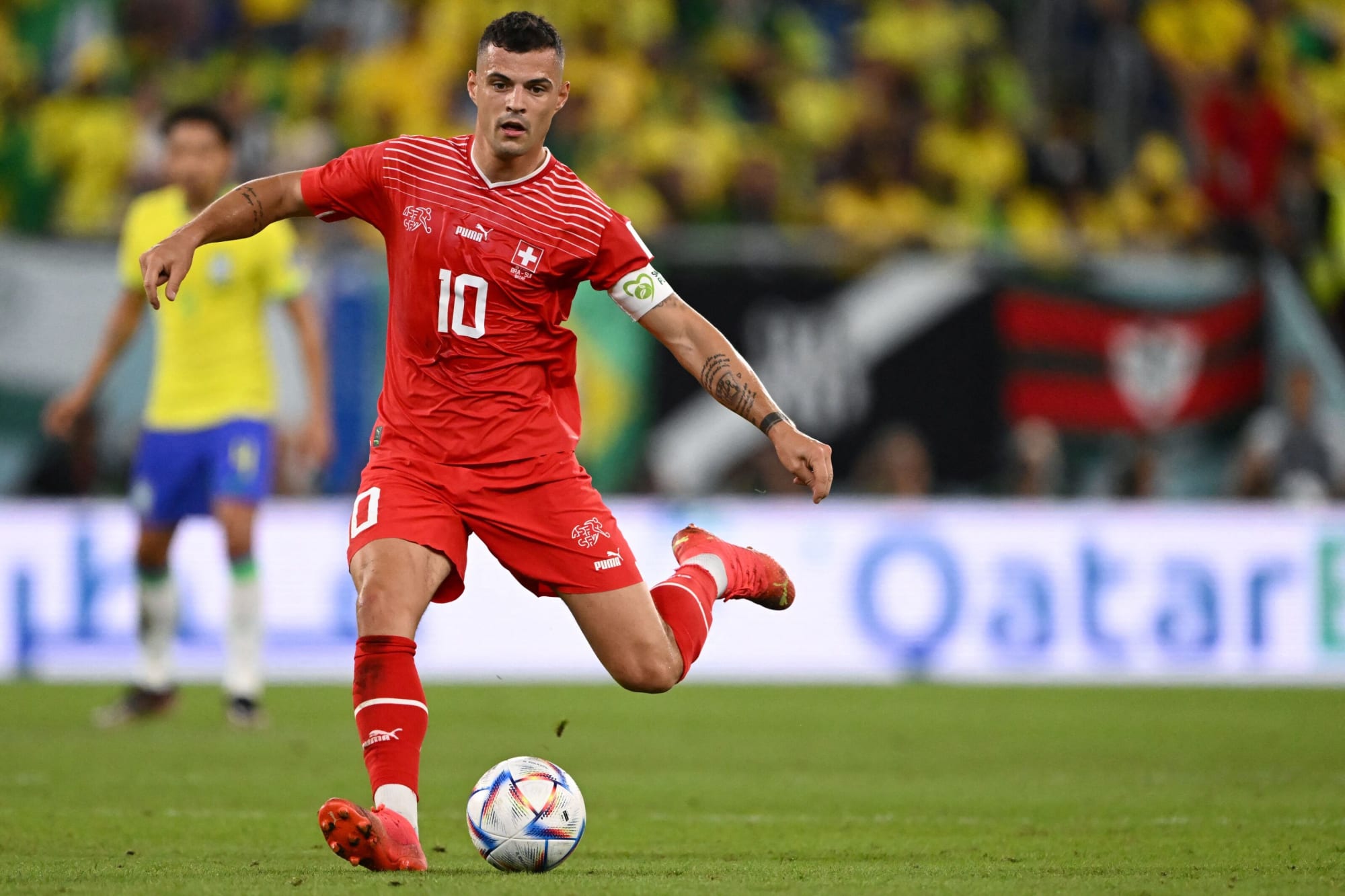 Granit Xhaka’s performance vs Brazil will give Mikel Arteta something to think about