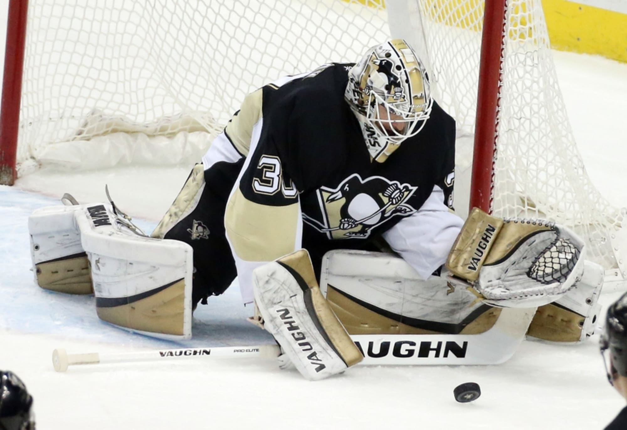 Marc-Andre Fleury has home and away masks - PensBurgh