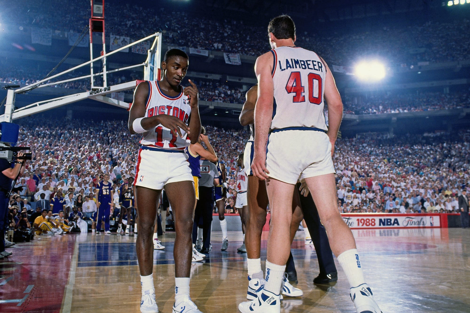Laimbeer's leadership and tough guy tactics made him a leader of the Bad  Boys - Vintage Detroit Collection