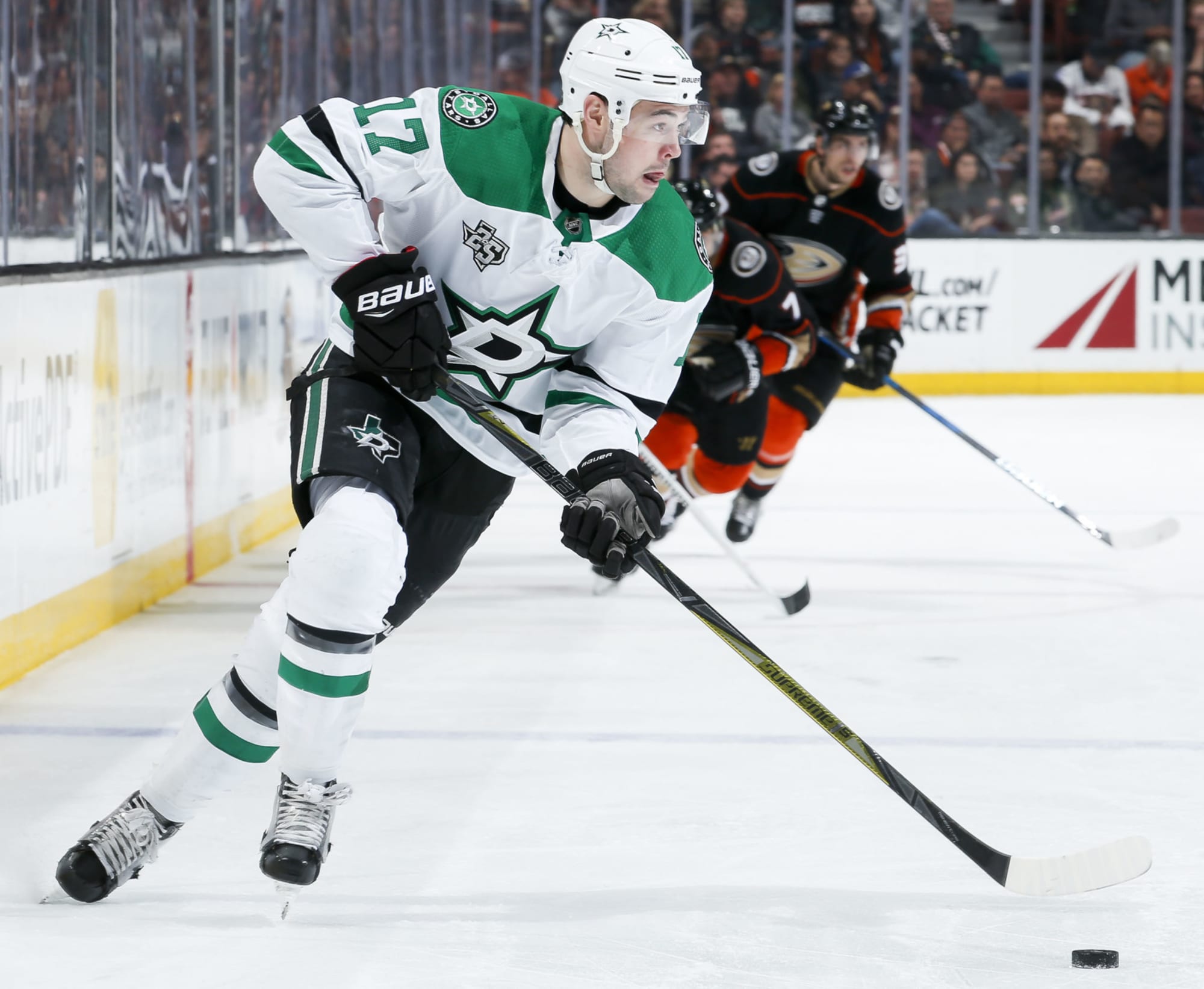 The Dallas Stars have re-signed center Devin Shore to a two-year deal worth