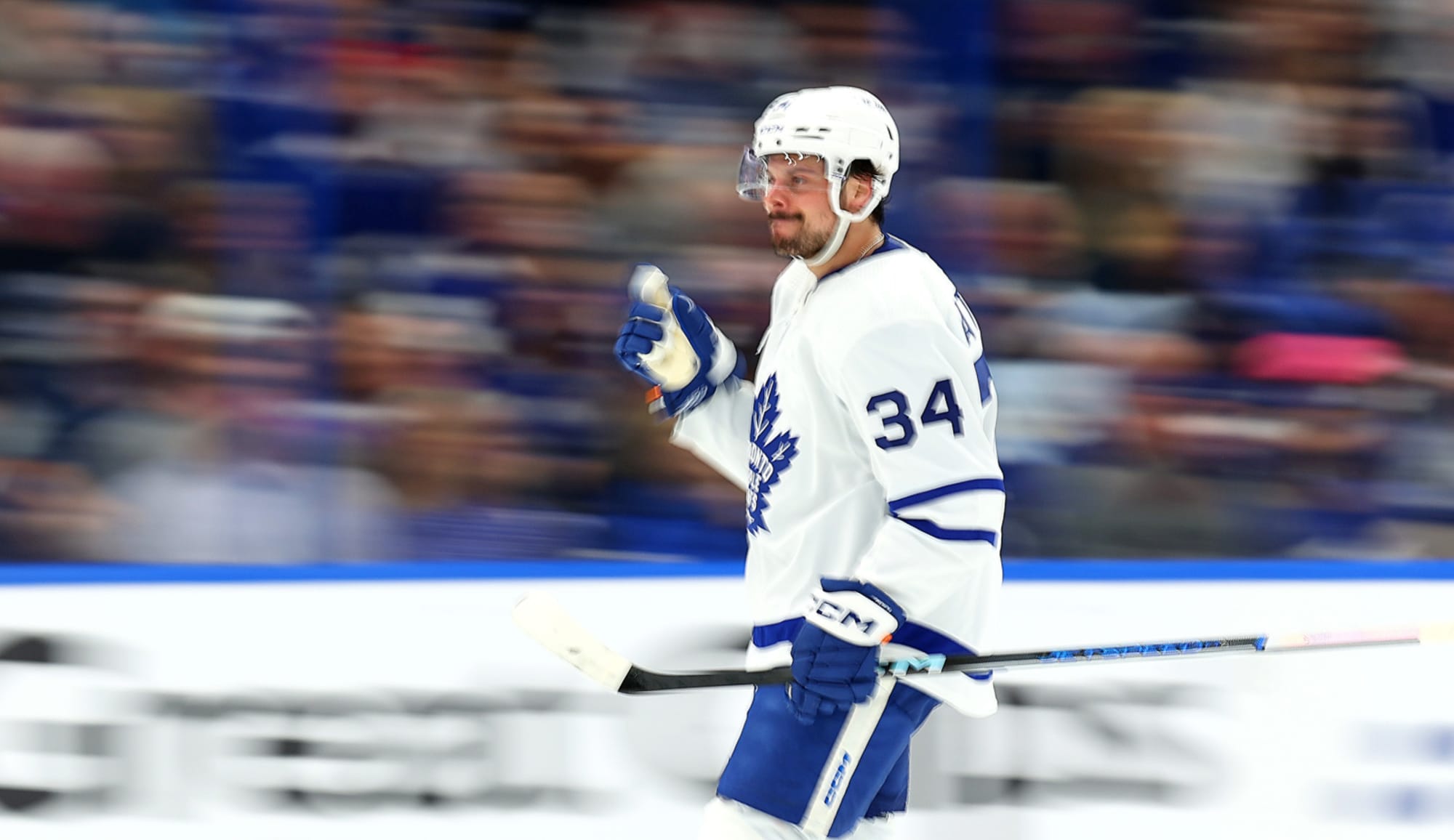 Auston Matthews of the Toronto Maple Leafs walks off the ice surface  News Photo - Getty Images