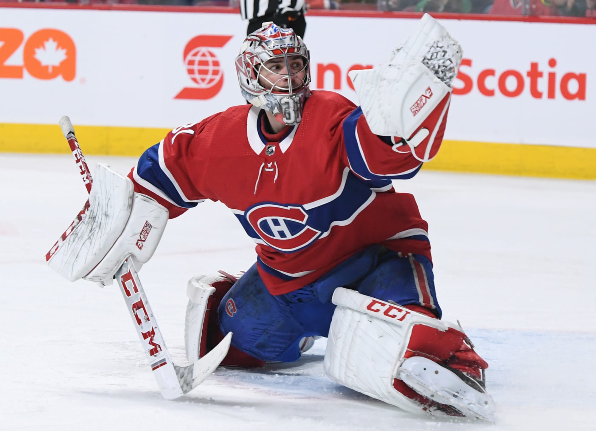 Carey Price, of Vancouver, B.C., receives his Montreal Canadiens