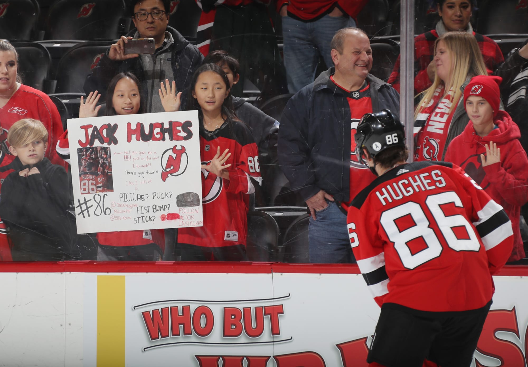 What should Devils fans tell Quinn Hughes if they see him at