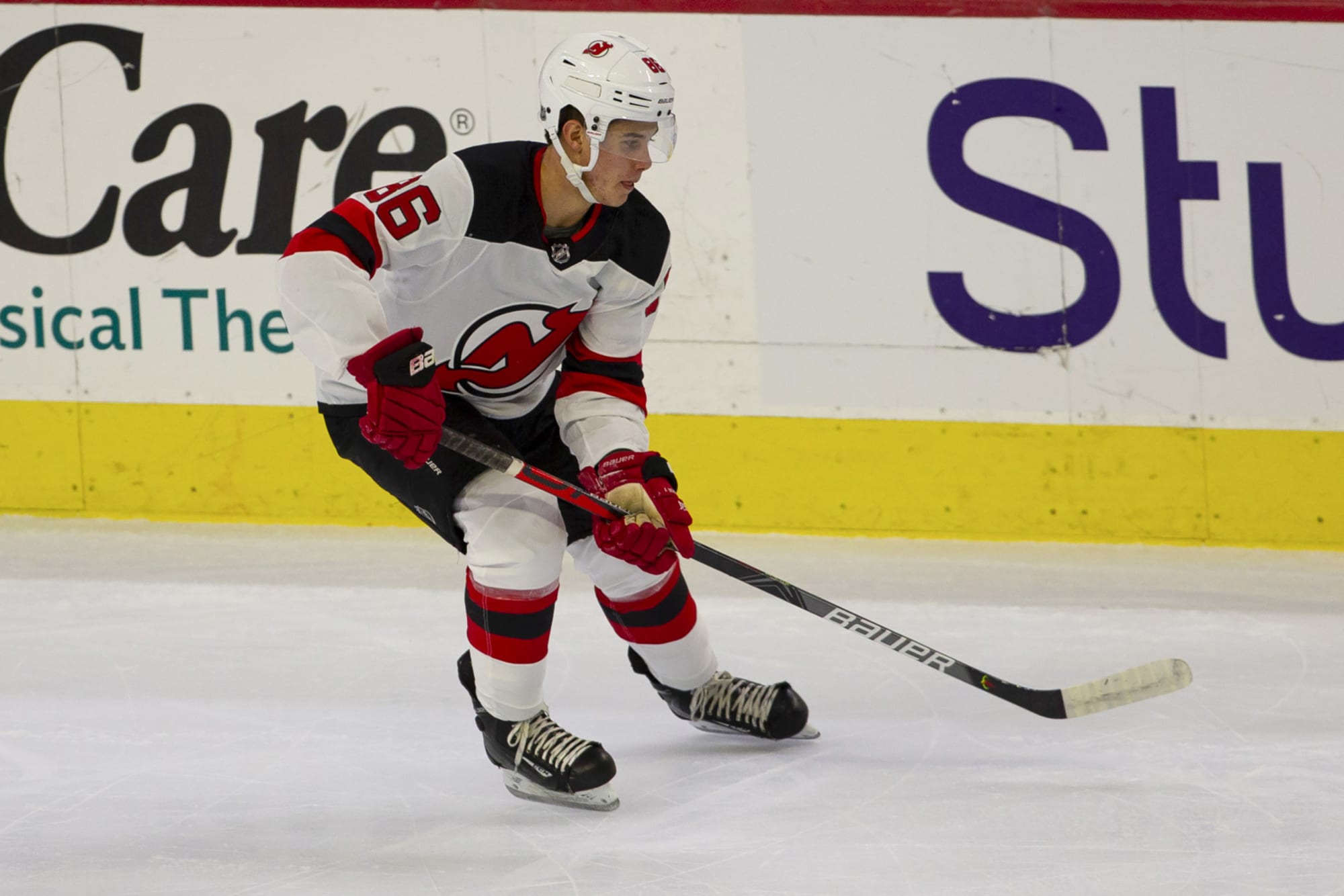 New Jersey Devils' Jack Hughes snipes a beaut for first career