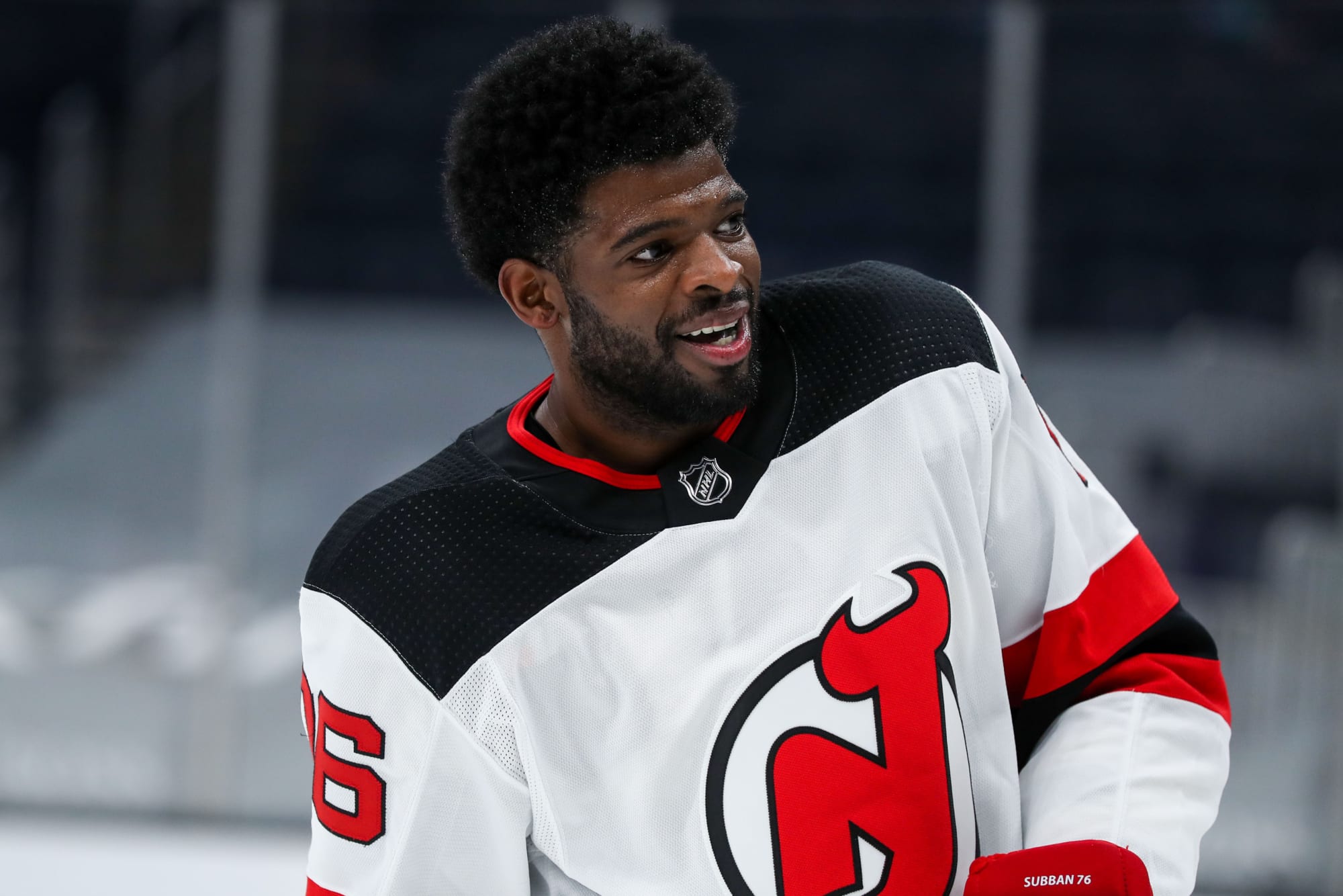 P.K. Subban receives a Ric Flair style robe in his official Devils