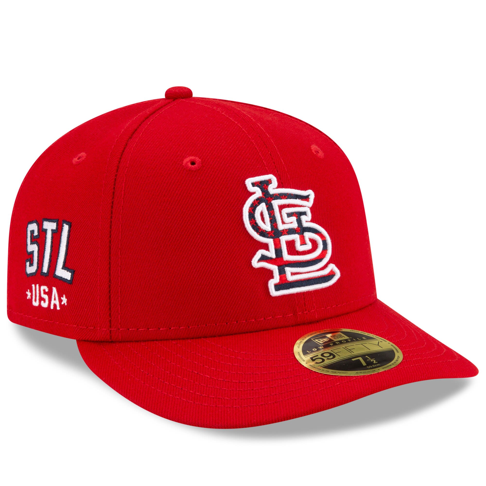 July with a new St. Louis Cardinals hat