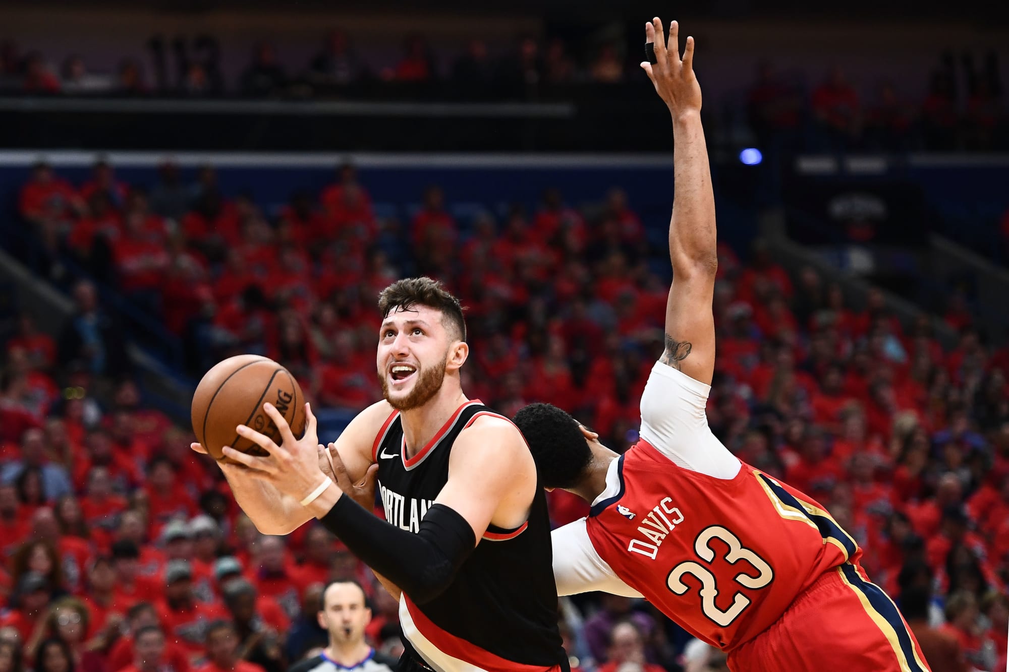 Jusuf Nurkic of the Portland Trail Blazers arrives to the arena prior  News Photo - Getty Images