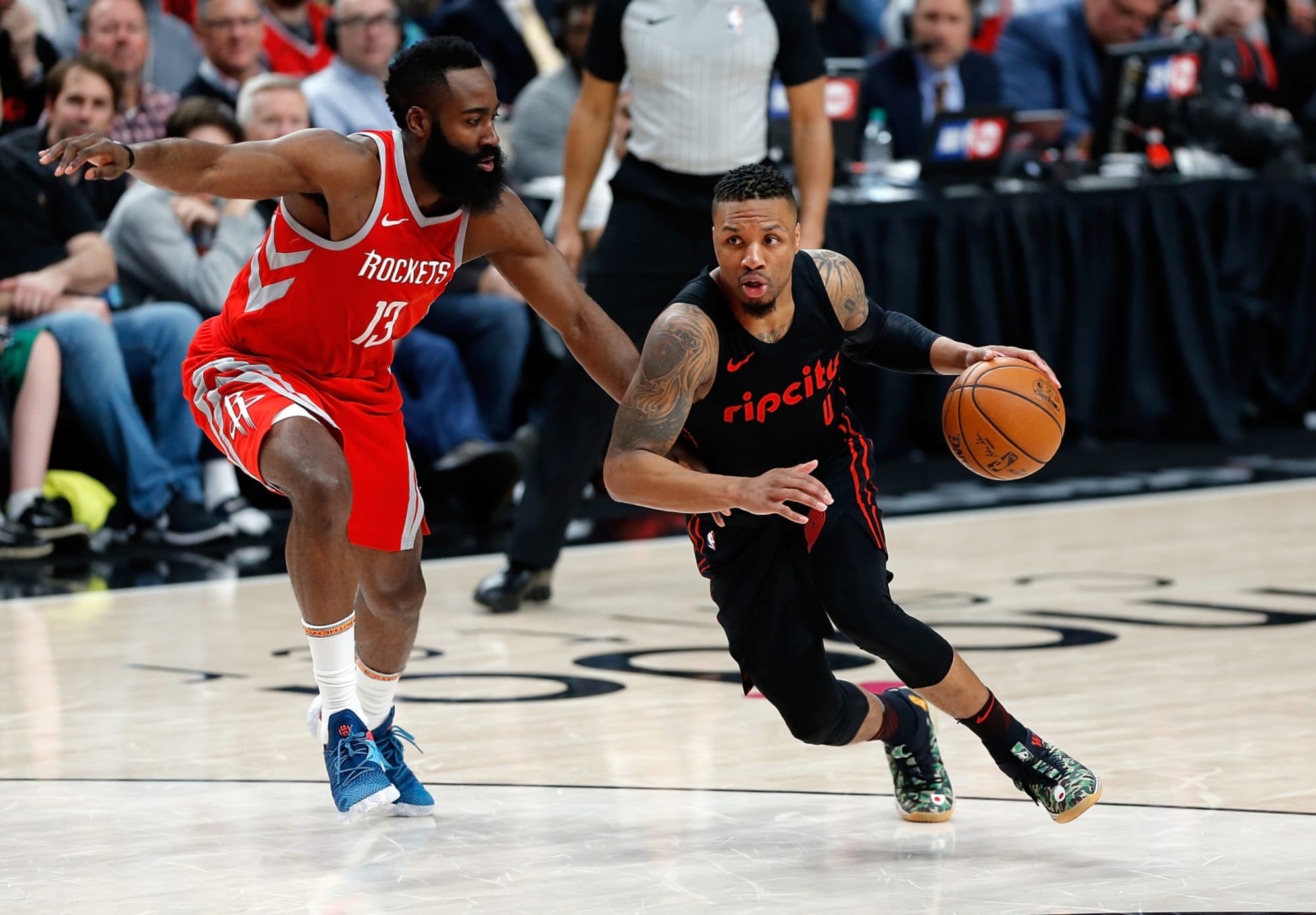 The portland trail blazers are in a close battle with the houston rockets a...