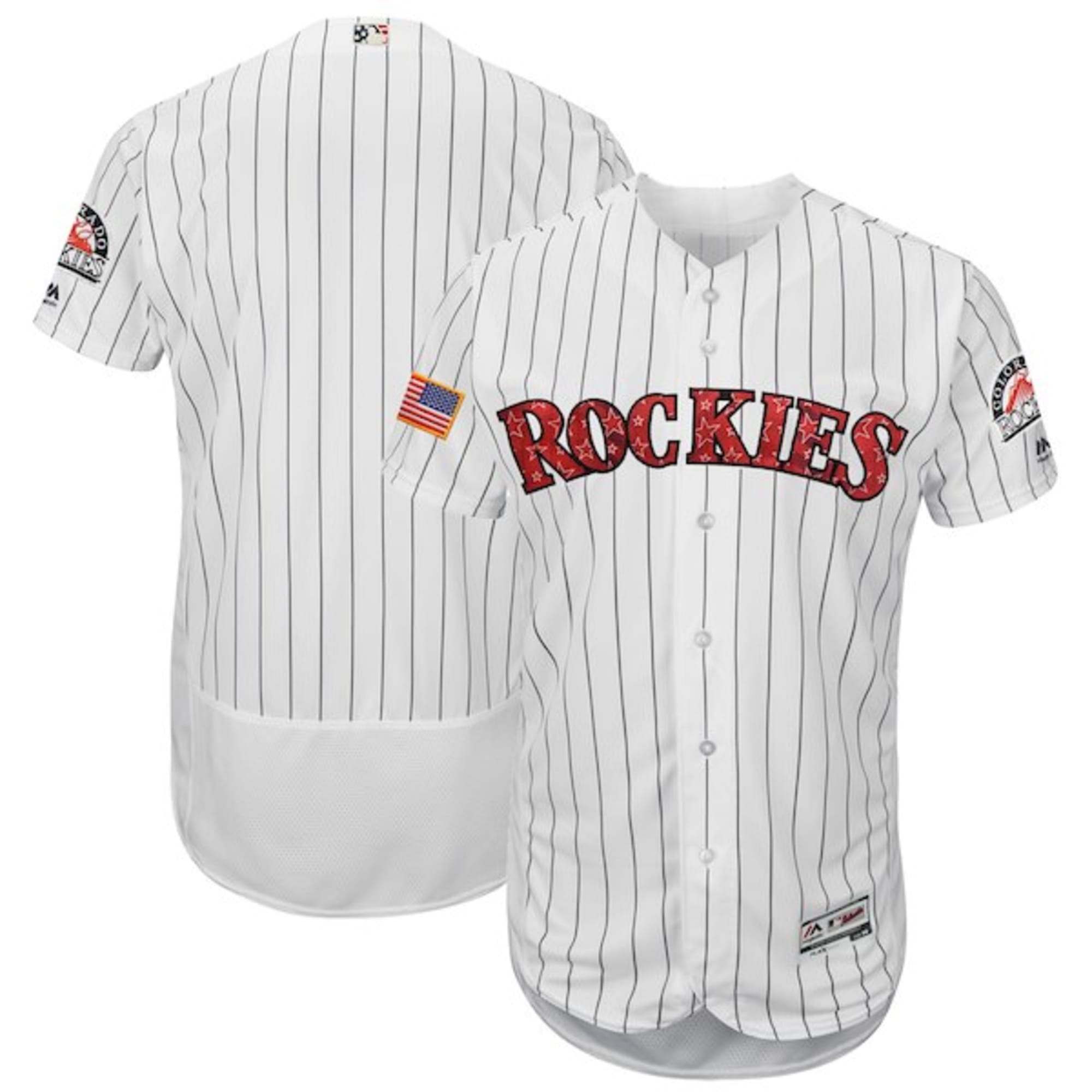 Colorado Rockies Blank or Custom Back 2-Button Cool Base Jersey 