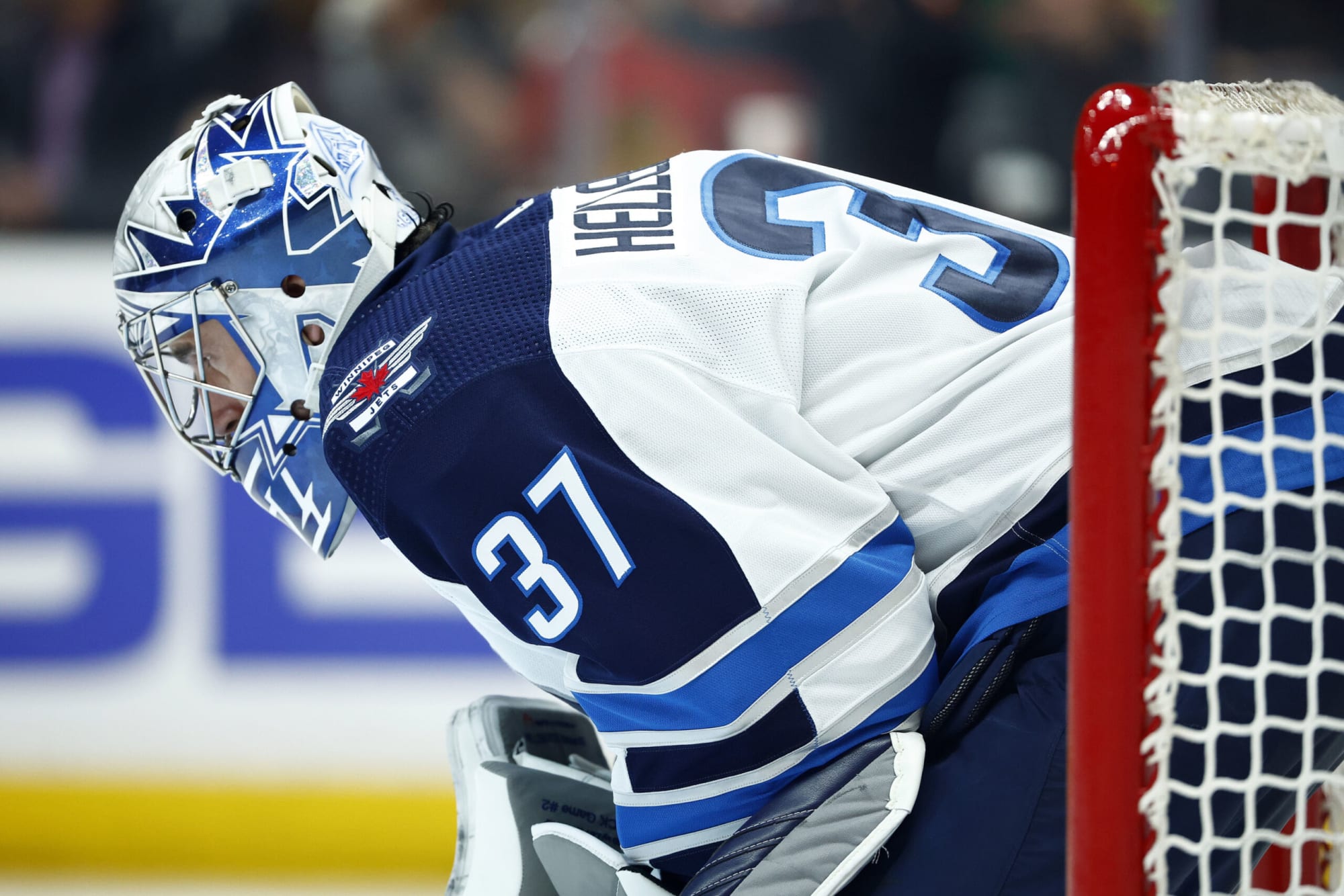 Winnipeg Jets goalie Connor Hellebuyck not in agreement with early