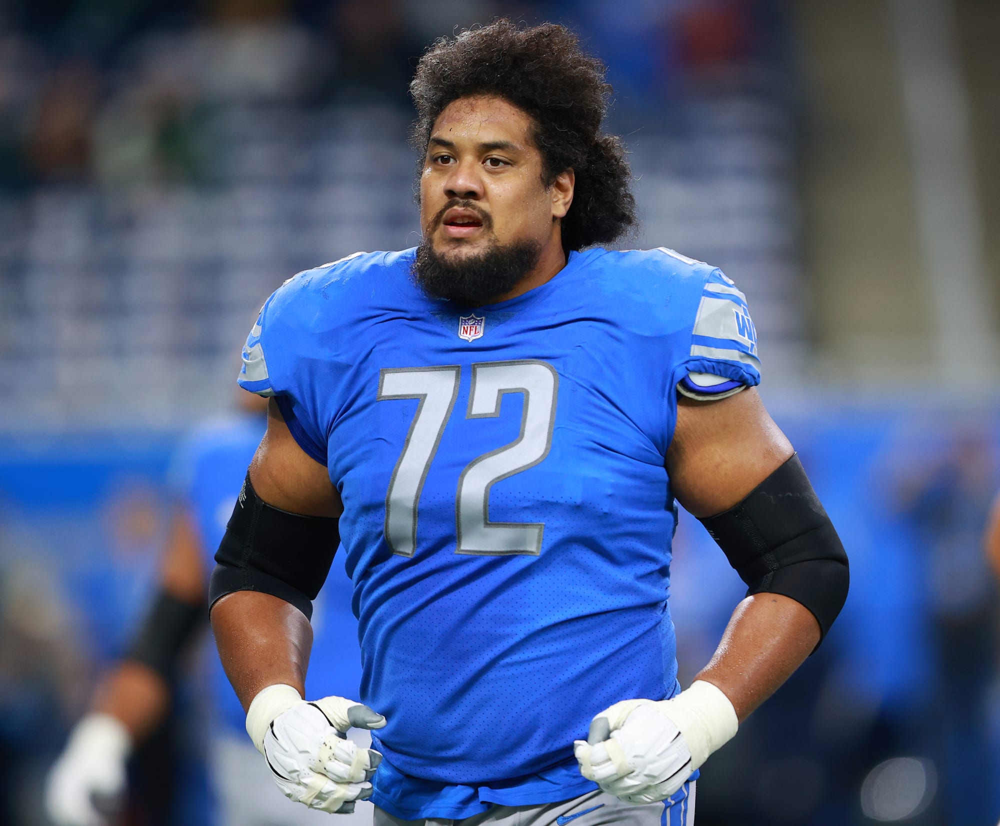 Lions guard Halapoulivaati Vaitai had back surgery, not ruled out for the season
