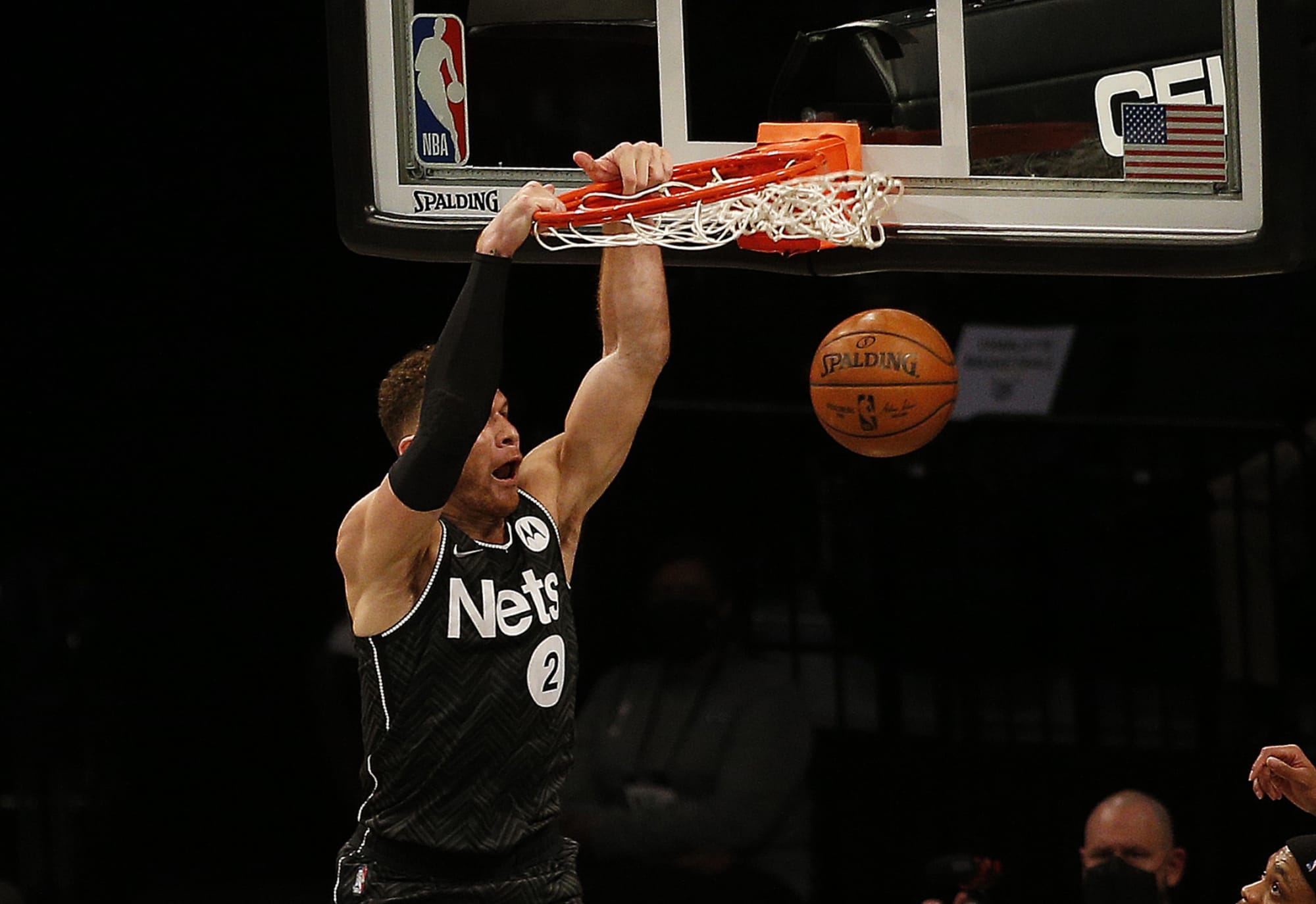 Brooklyn Nets' Kevin Durant, LaMarcus Aldridge, Blake Griffin