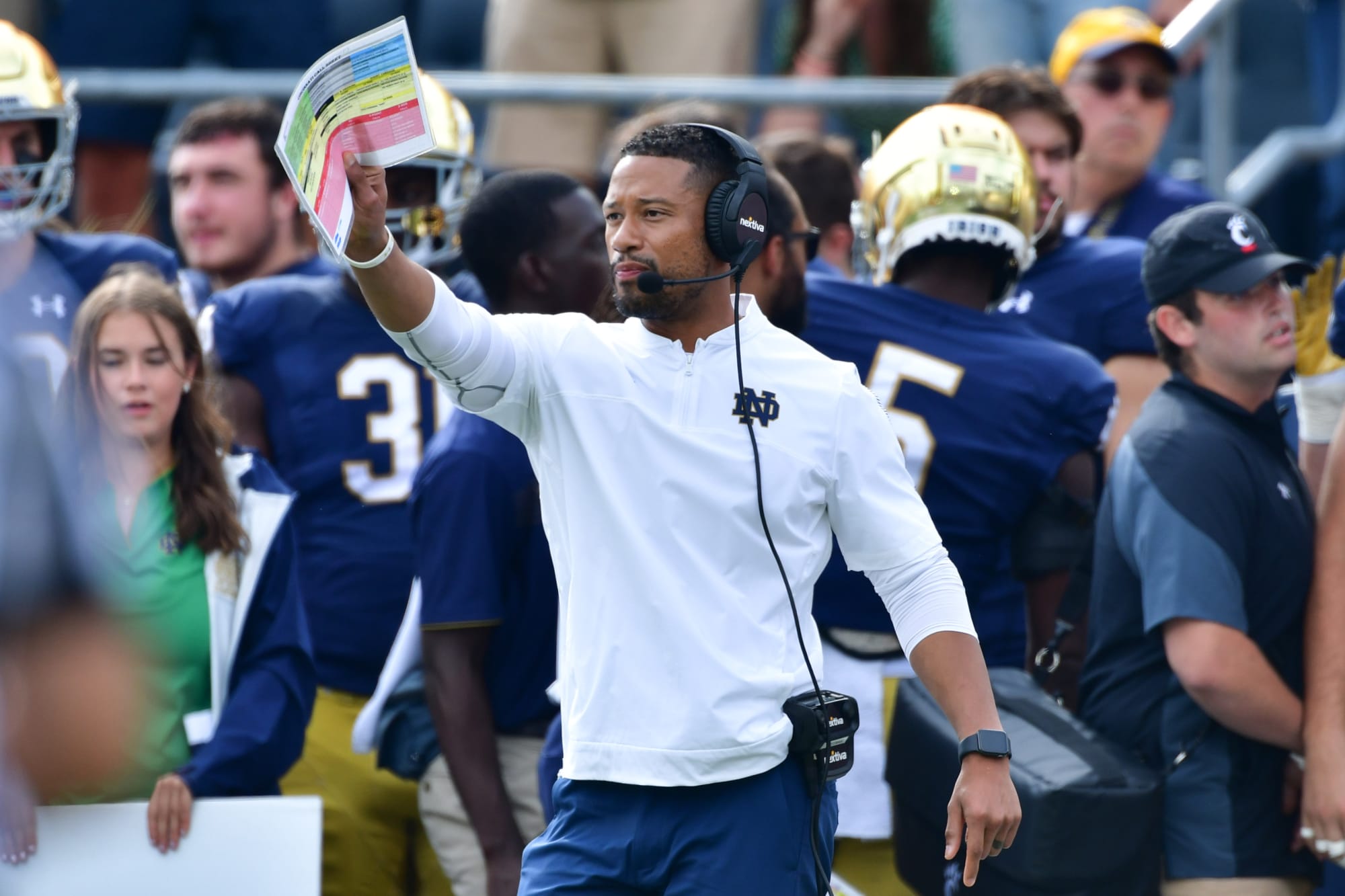 Notre Dame football players, recruits, and alumni backing Marcus Freeman - Slap the Sign