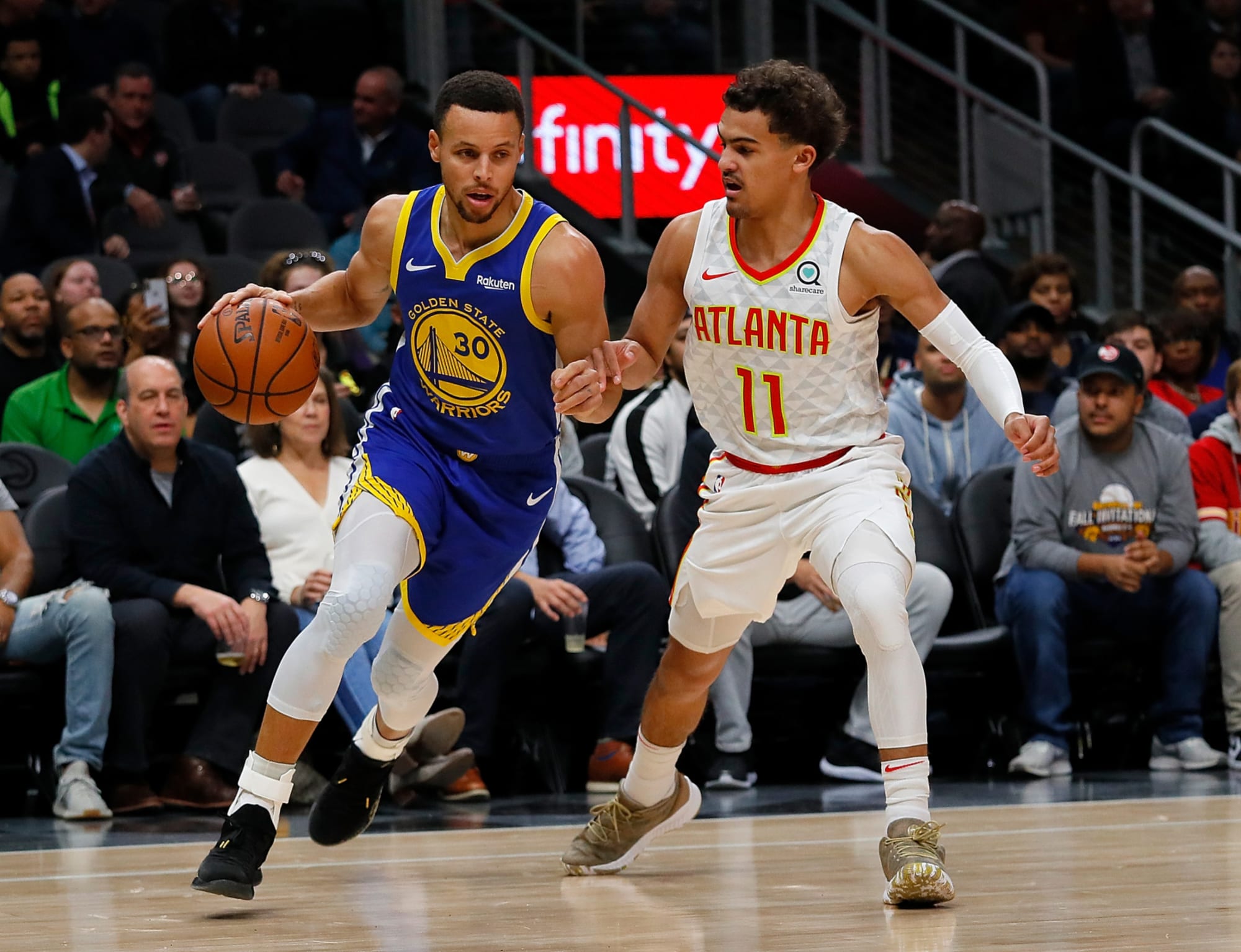 Photos: Steph Curry working out with Hawks' Trae Young in offseason