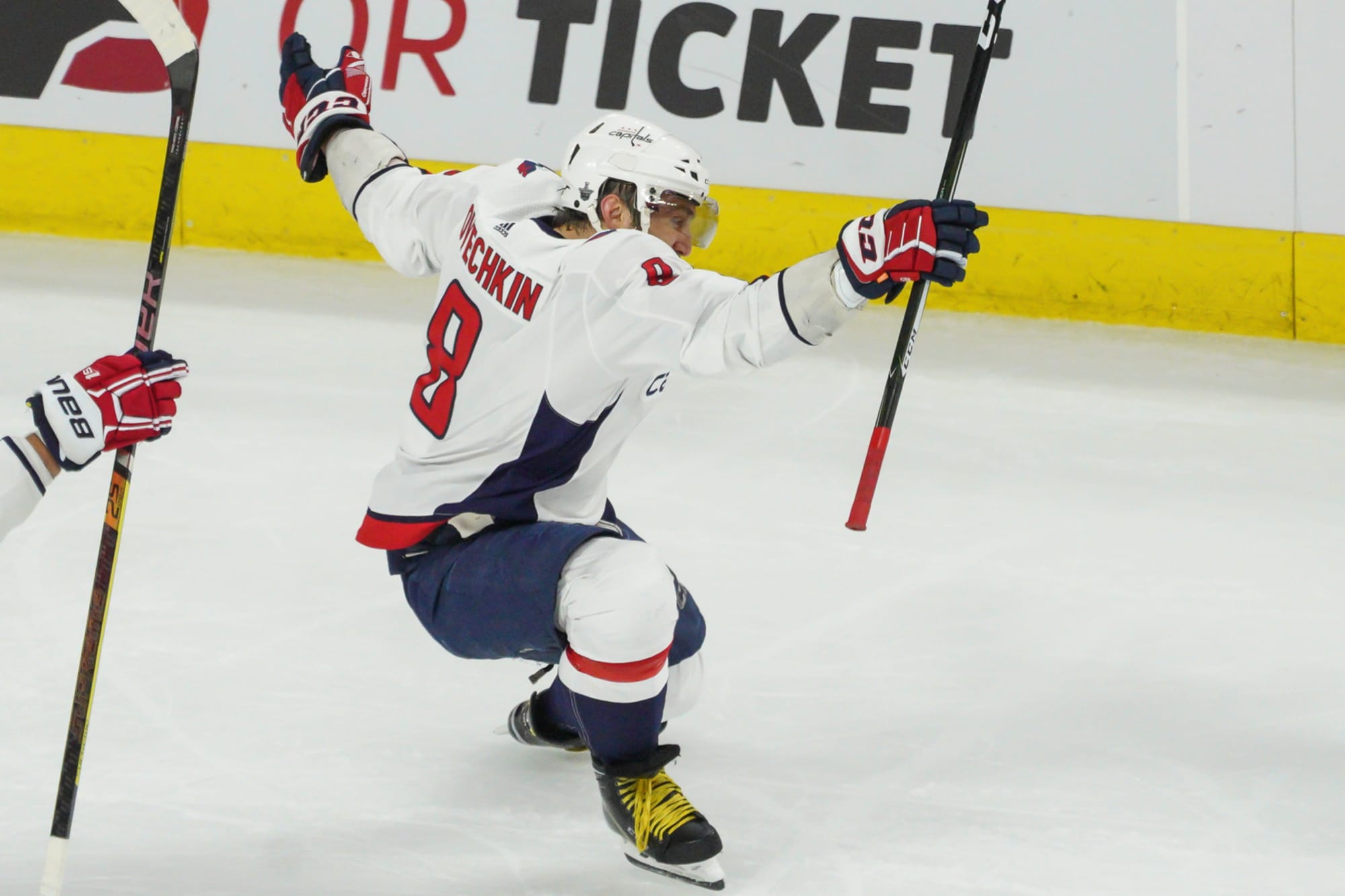 Washington Capitals' Alex Ovechkin (8) plays during the first