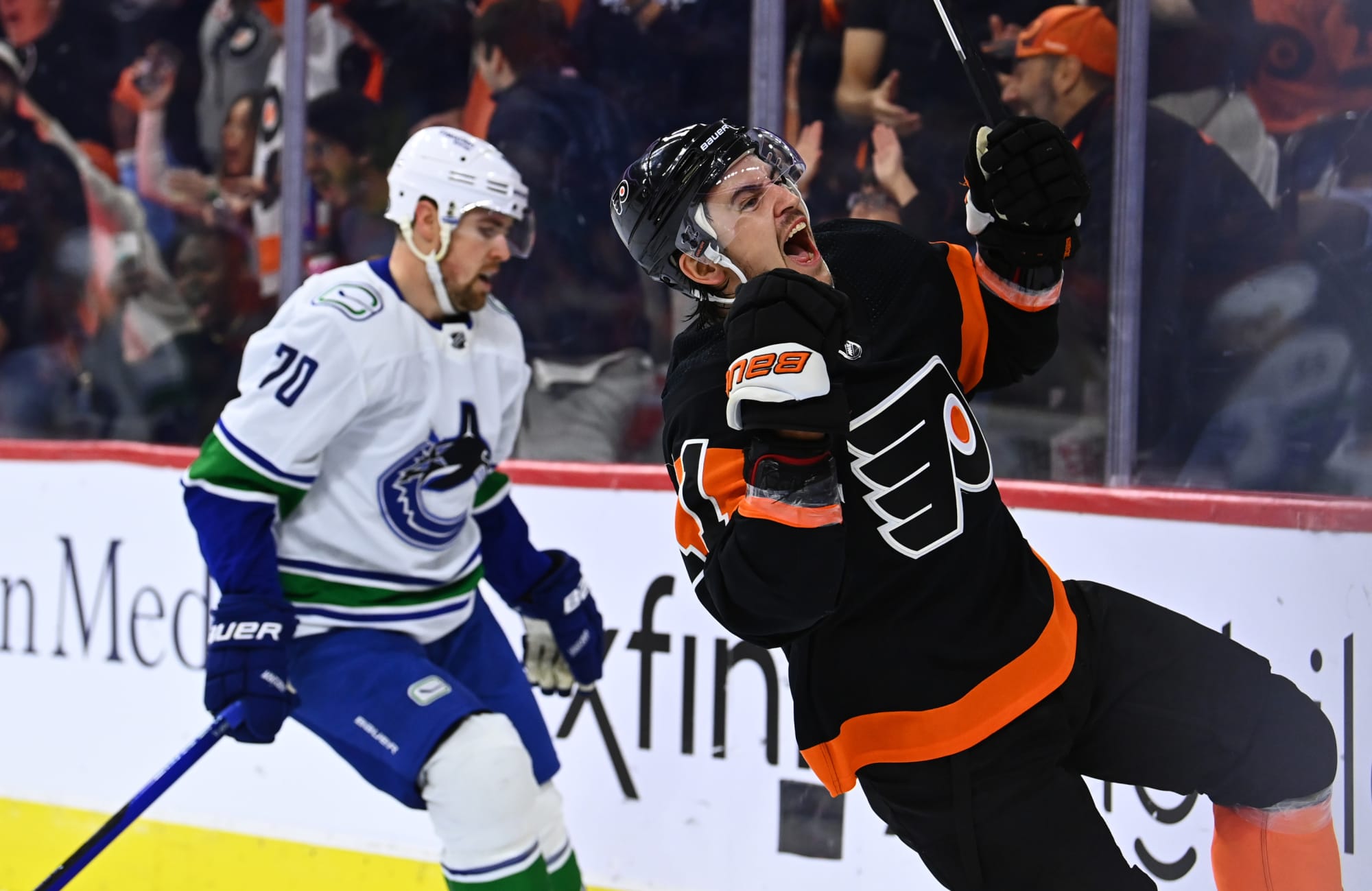 Sean Couturier has 2 points as visiting Flyers earn 2-1 win over Vancouver  Canucks - Comox Valley Record