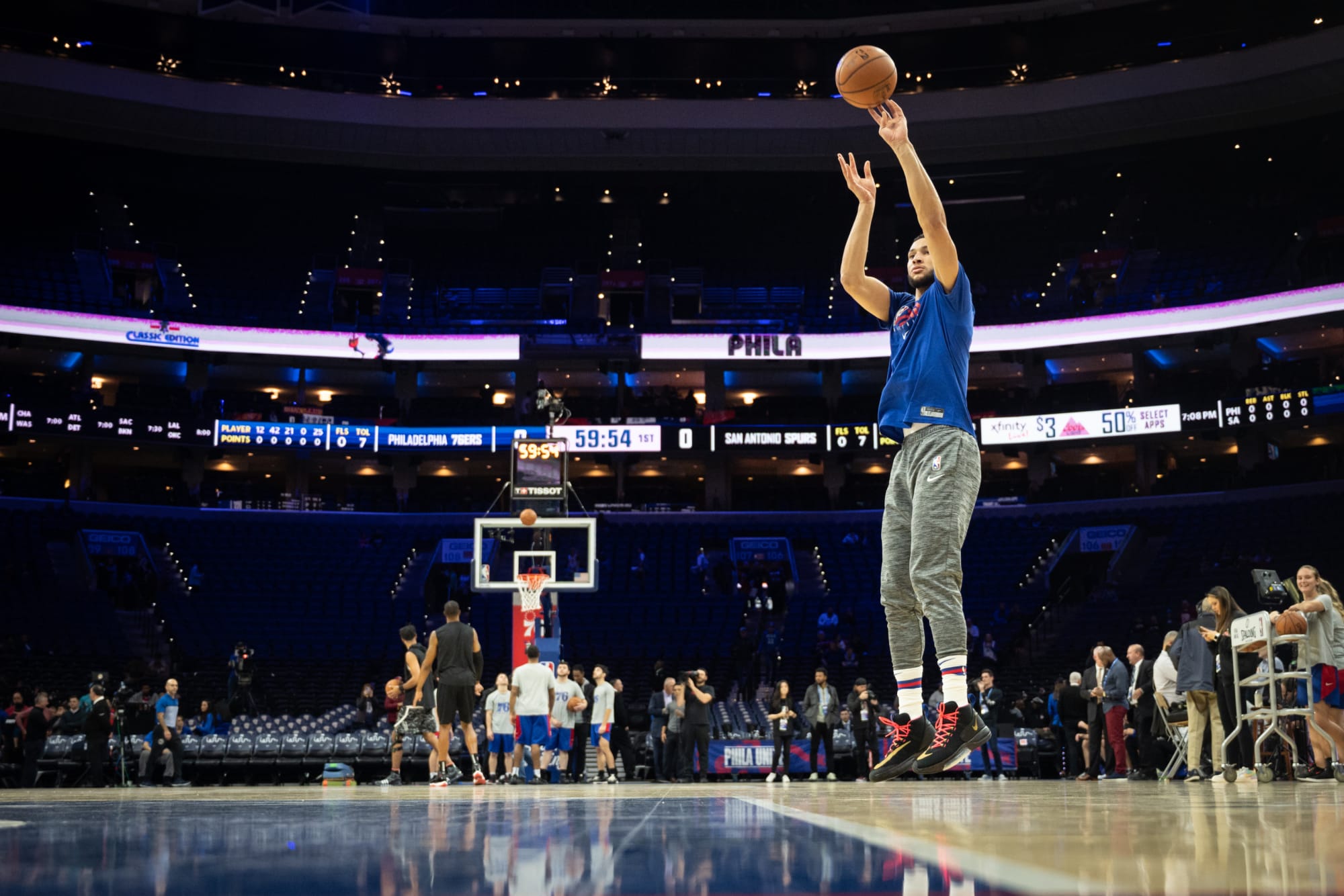 Brett Brown: Ben Simmons' three-point shot 'looking good' at Sixers practice