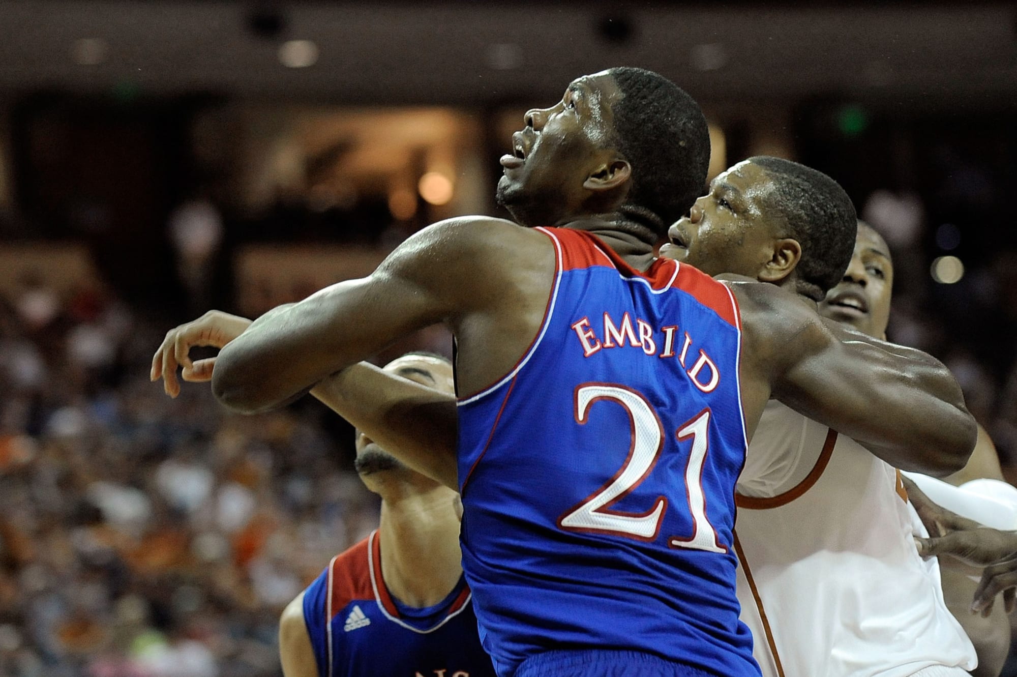 Joel Embiid Wins NBA MVP: Should His Kansas Jayhawks Jersey Hang in the  Allen Fieldhouse Rafters? 