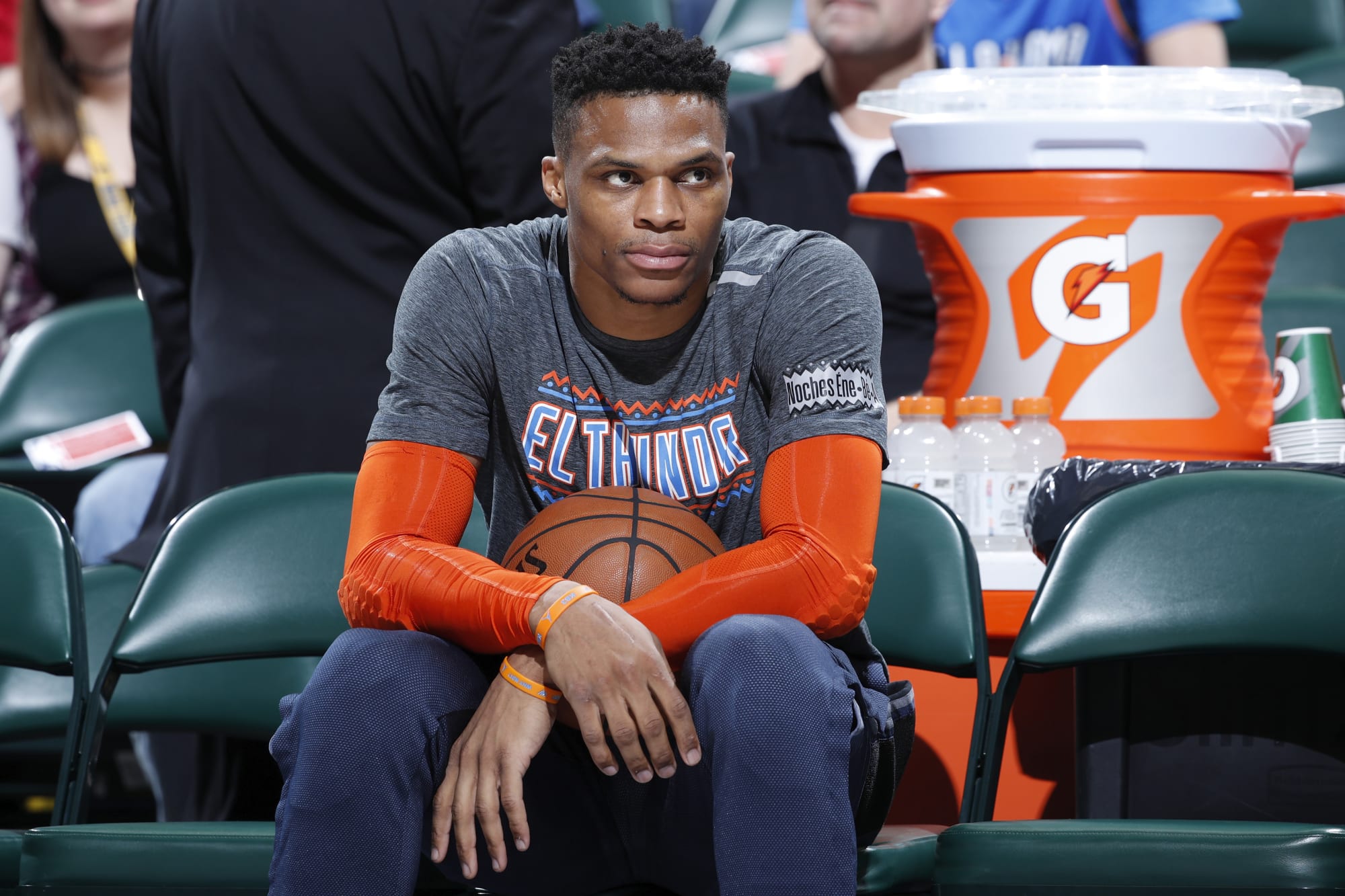 Russell Westbrook of Oklahoma City Thunder scores 54, but will sit out next  game after 16th technical foul - ESPN