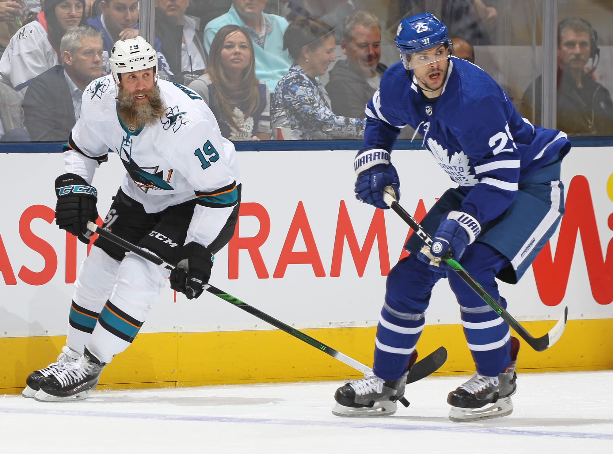 Maple Leafs' Joe Thornton fined for interfering on Jets' Perreault