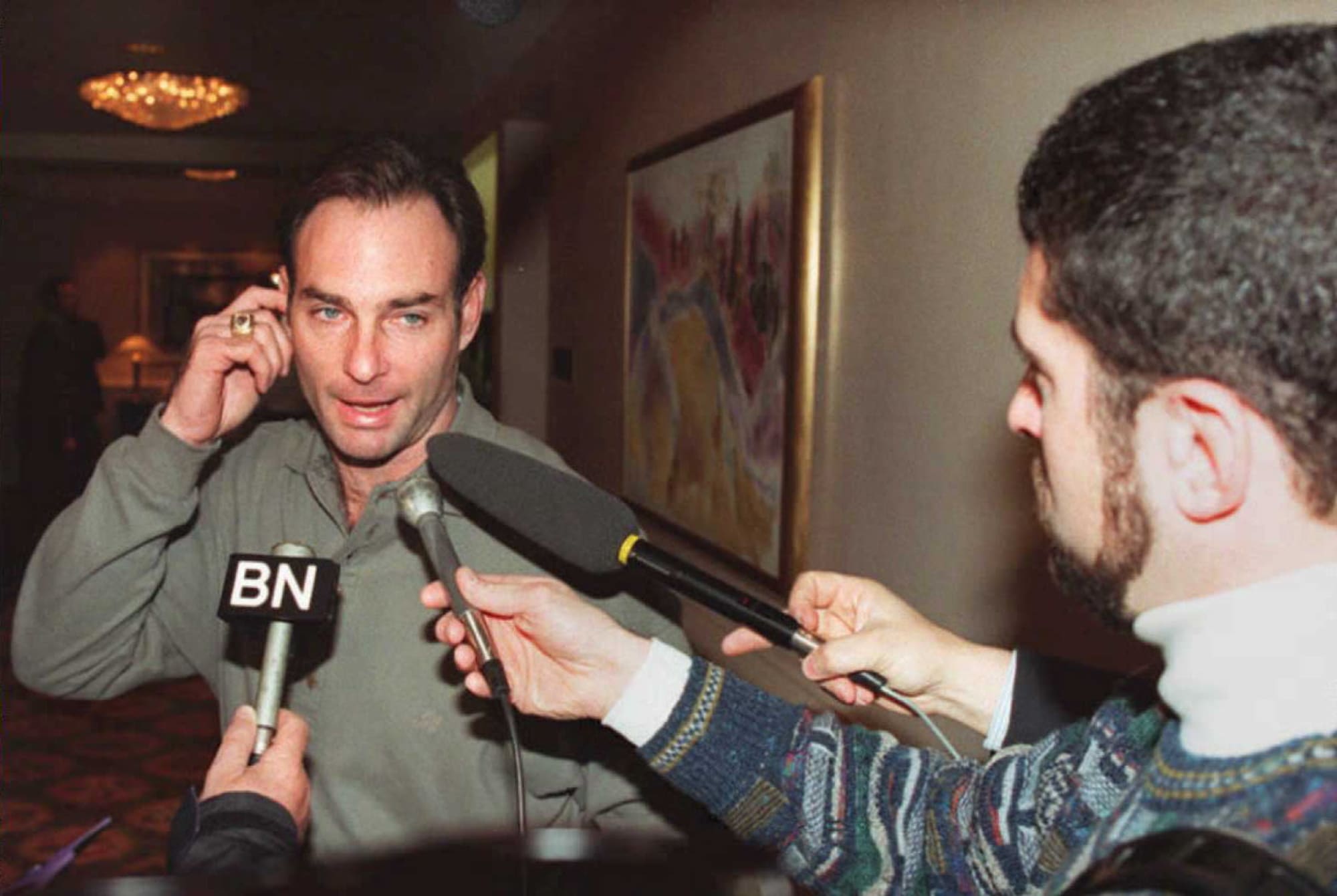Paul Molitor with the 1993 World Series MVP trophy