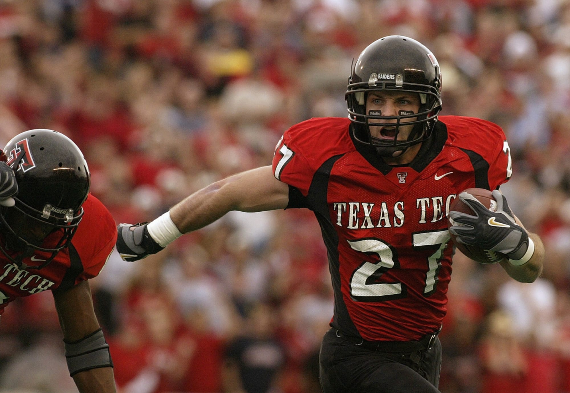 Texas Tech Red Raiders Team-Issued #27 Black State Flag Jersey from the  2014 NCAA Football Season
