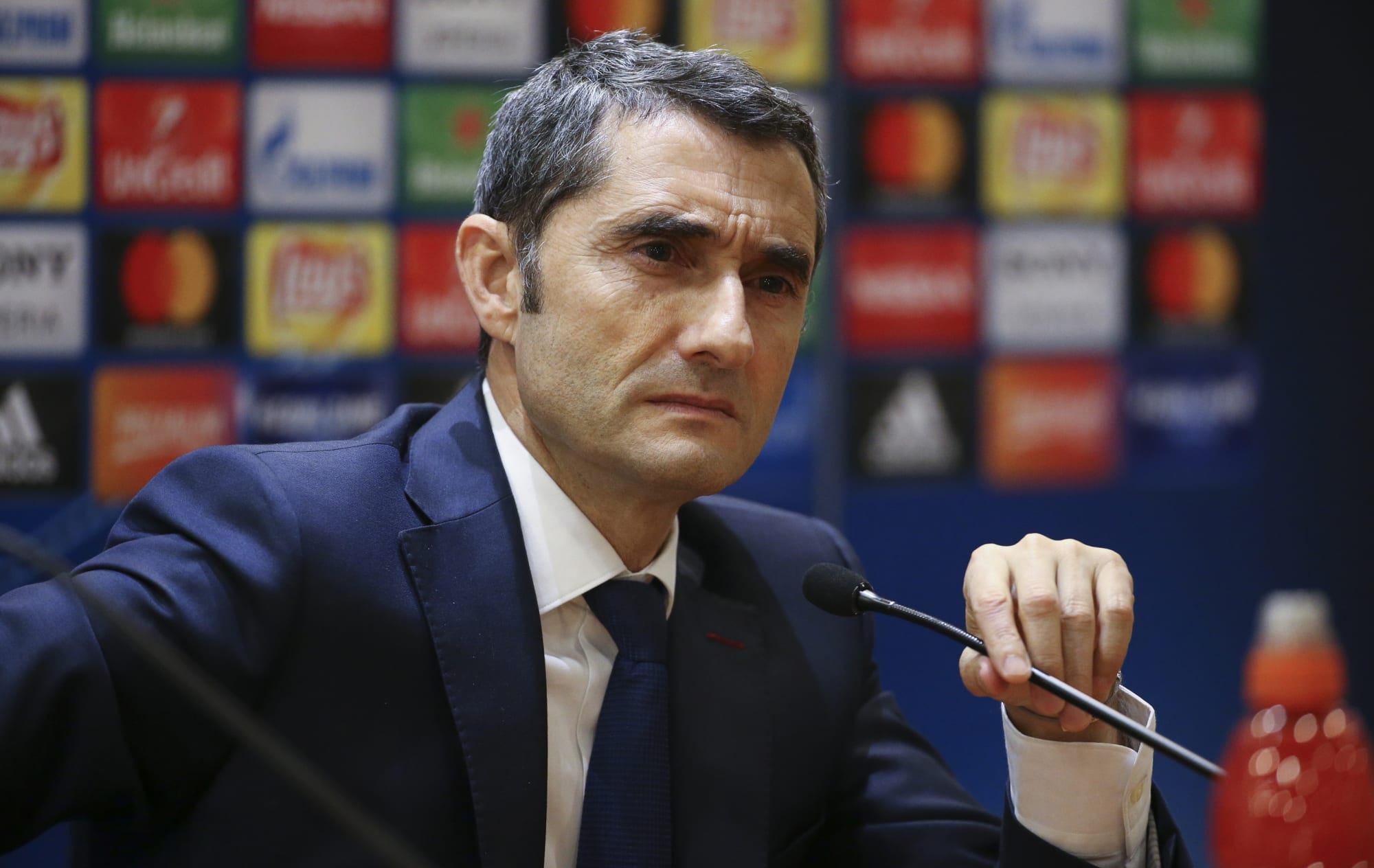 Ernesto Valverde takes questions about UCL collapse