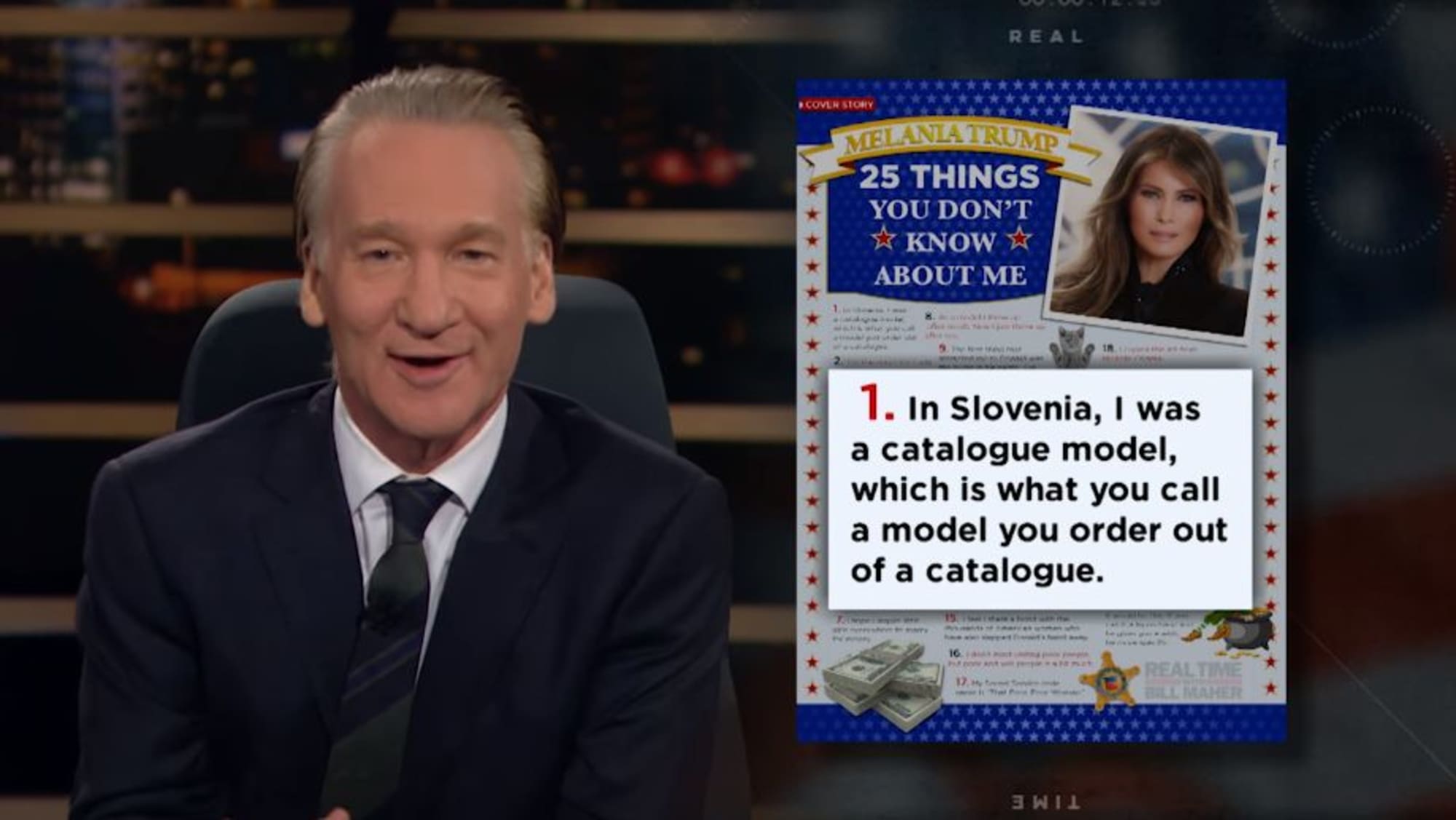 Bill Maher takes on first lady Melania Trump on Real Time