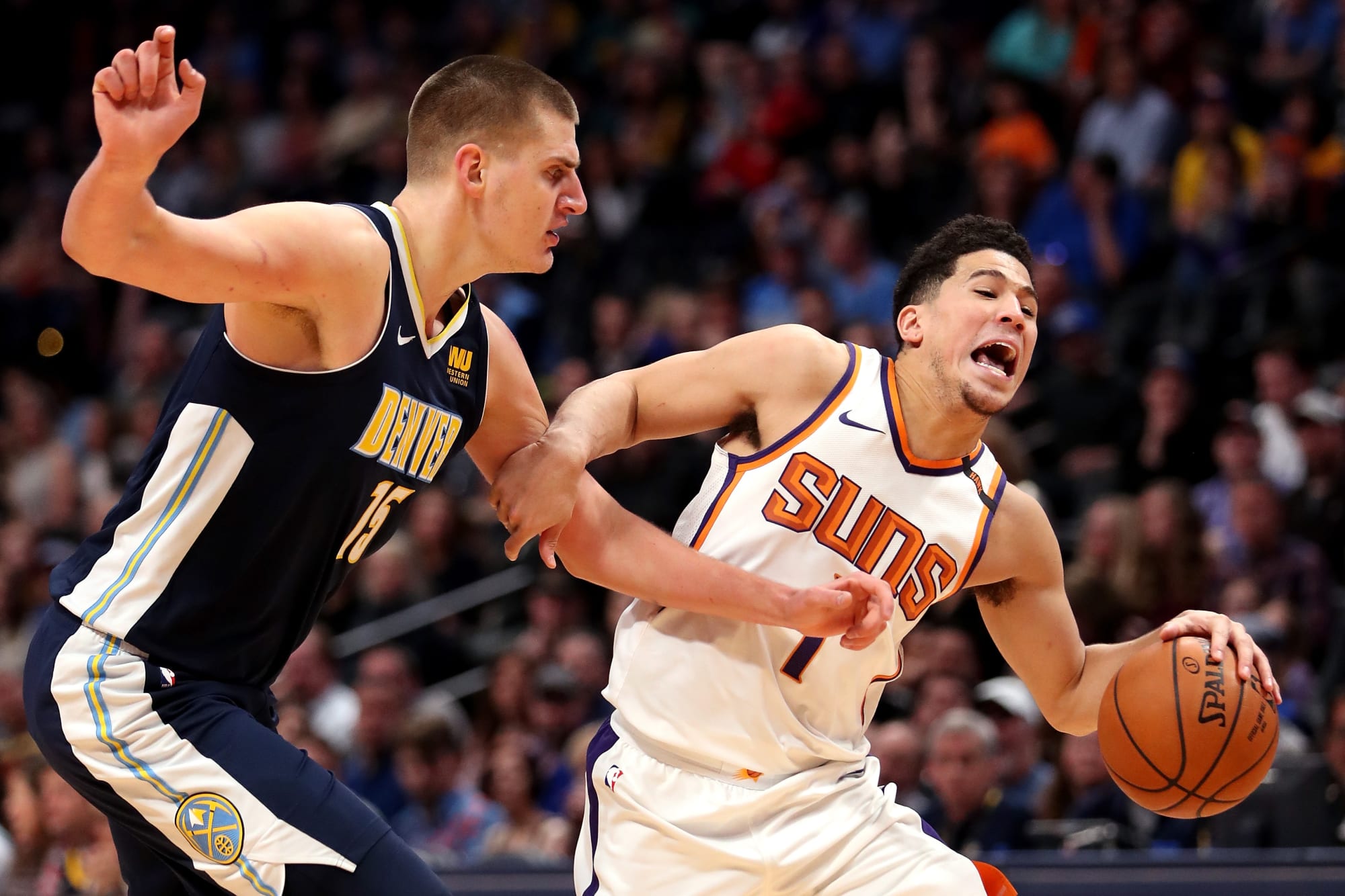 The Nuggets were outlasted by the Suns on their home court.