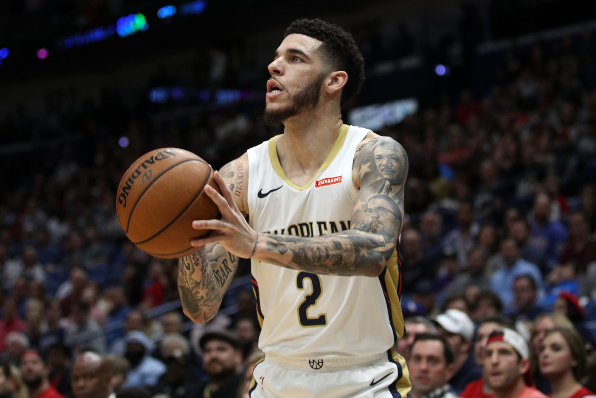 Lonzo Ball has best night as pro, growing in stride with ...