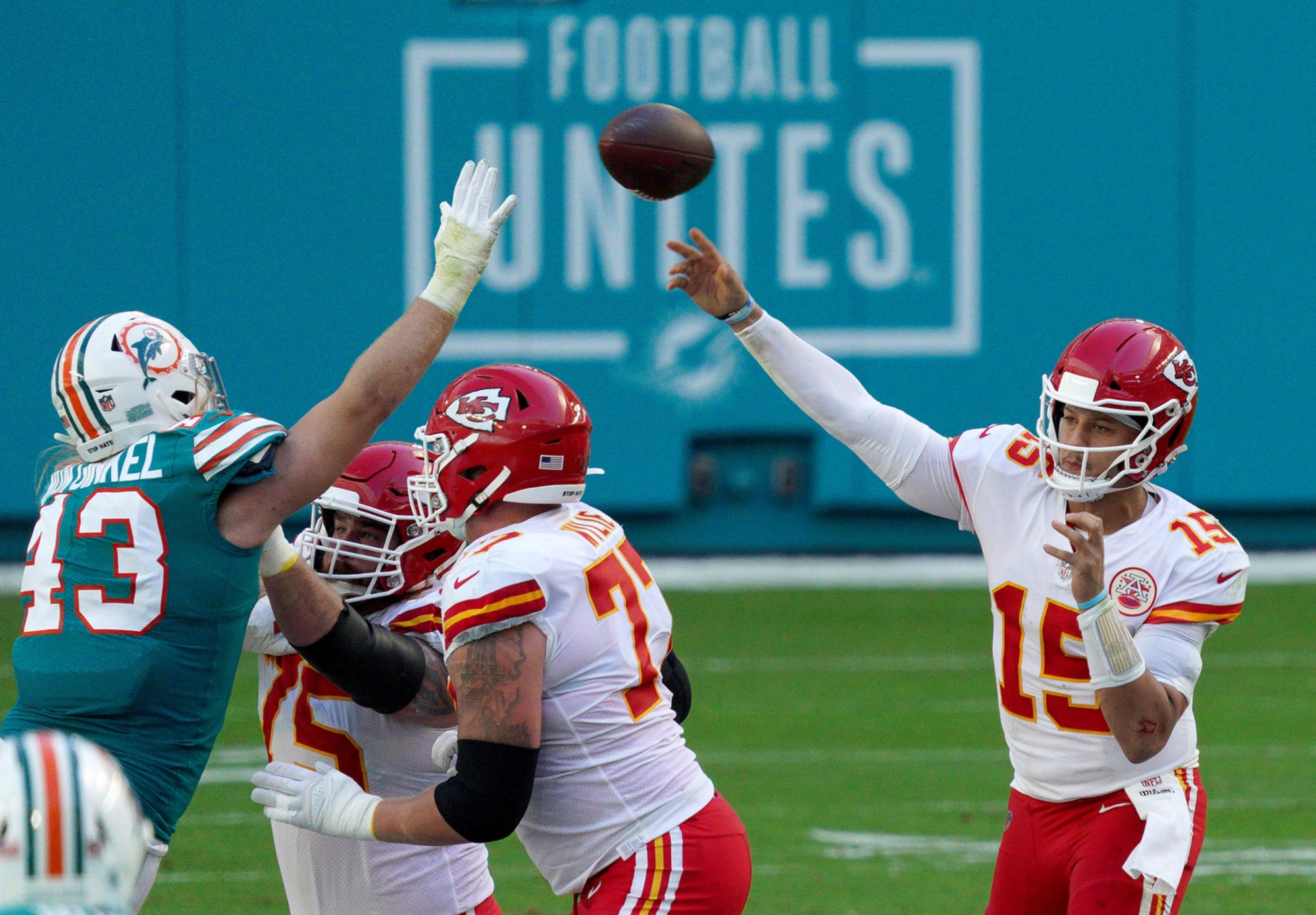 Chiefs survive self-inflicted wounds to beat Dolphins in Week 14