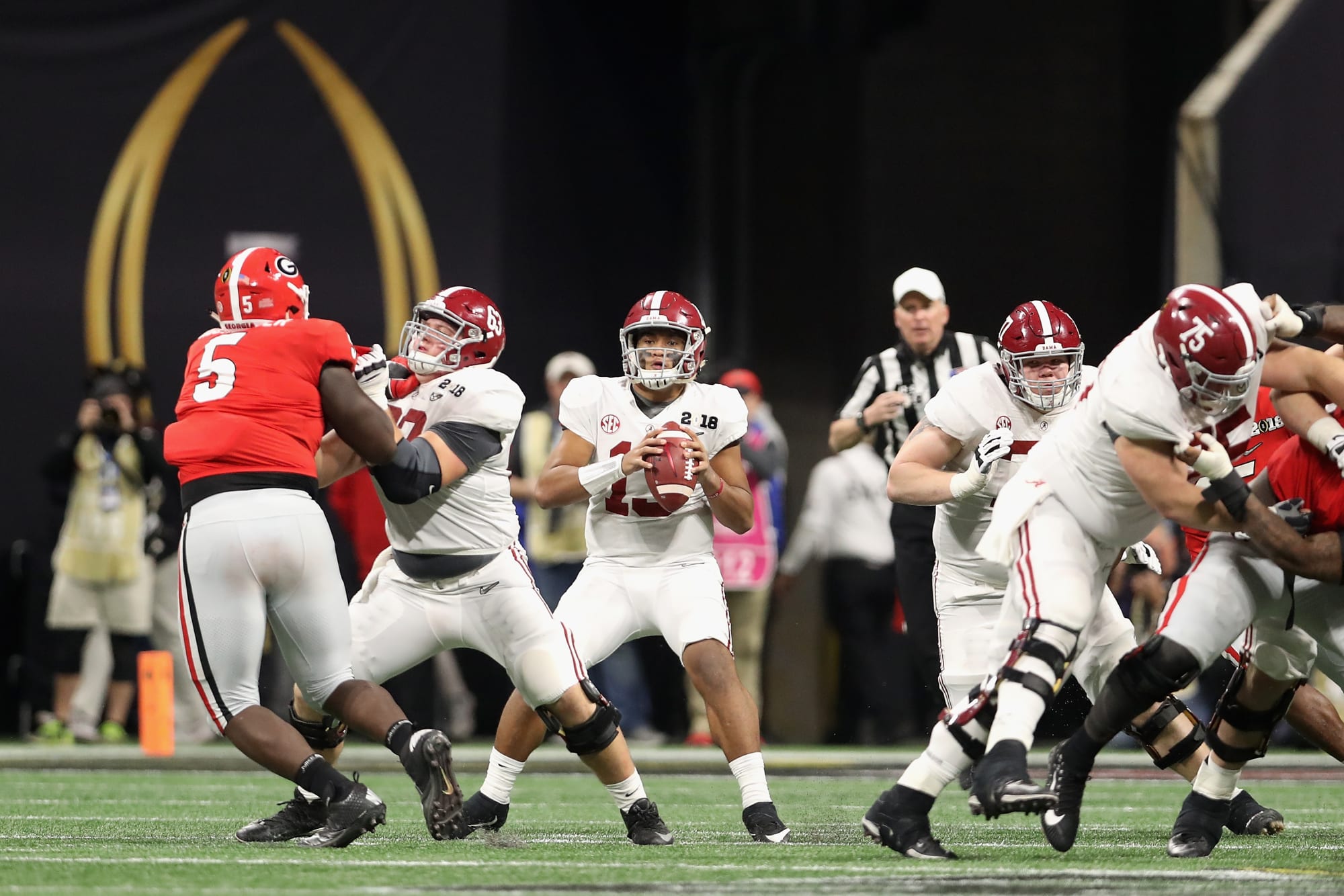 Alabama Football Spring practice and the five best offensive linemen