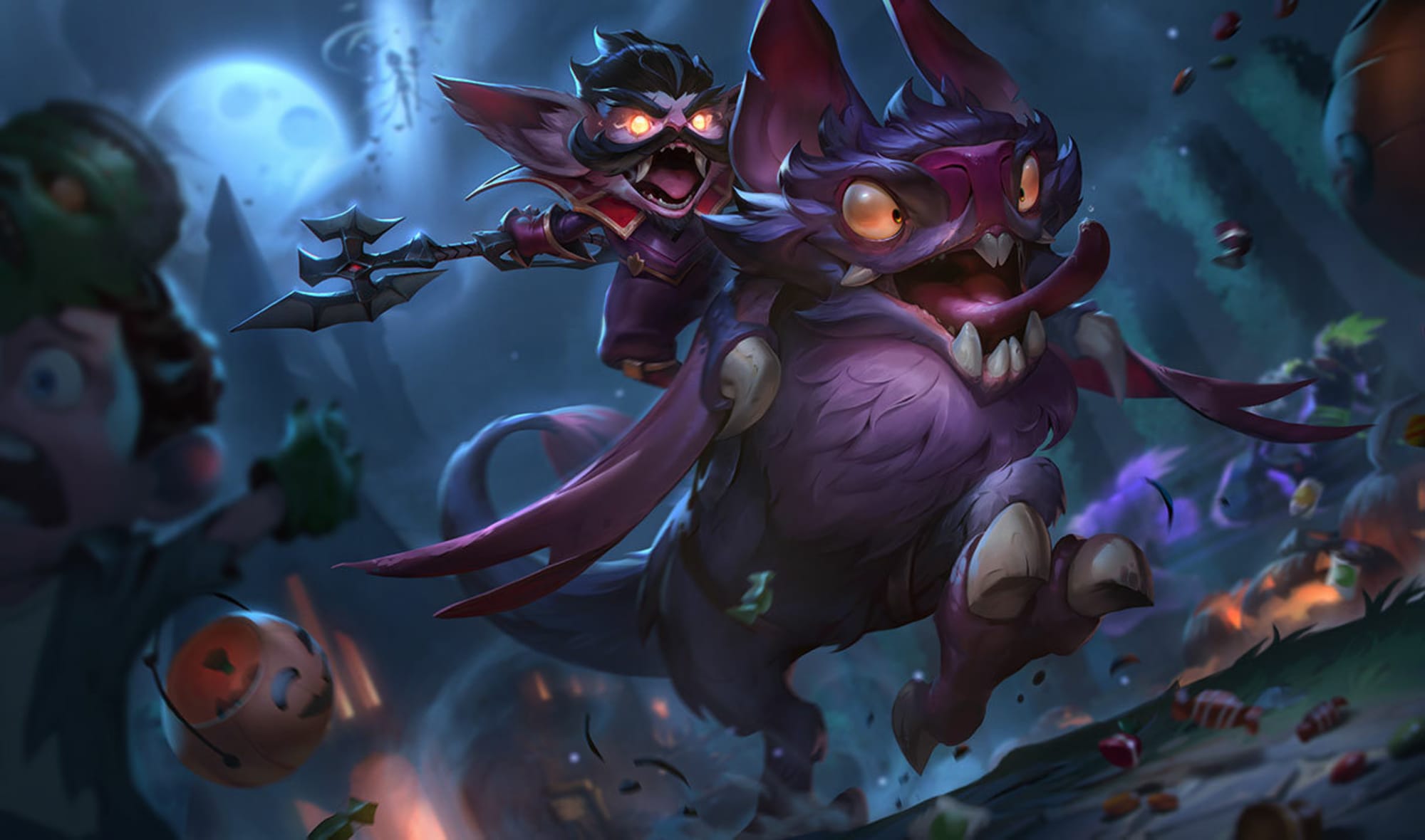 League of Legends grading the new Halloween skins!