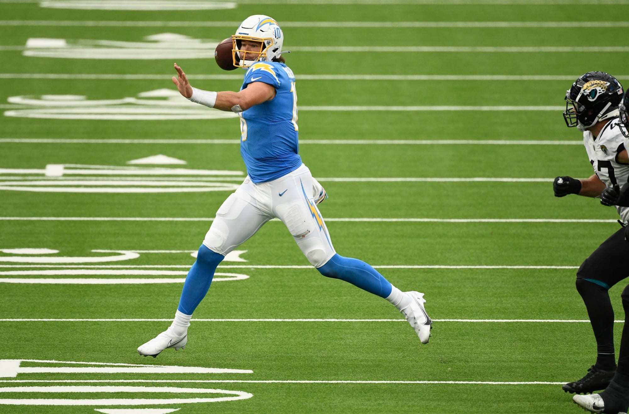 LA Chargers Justin Herbert secures first win game grade