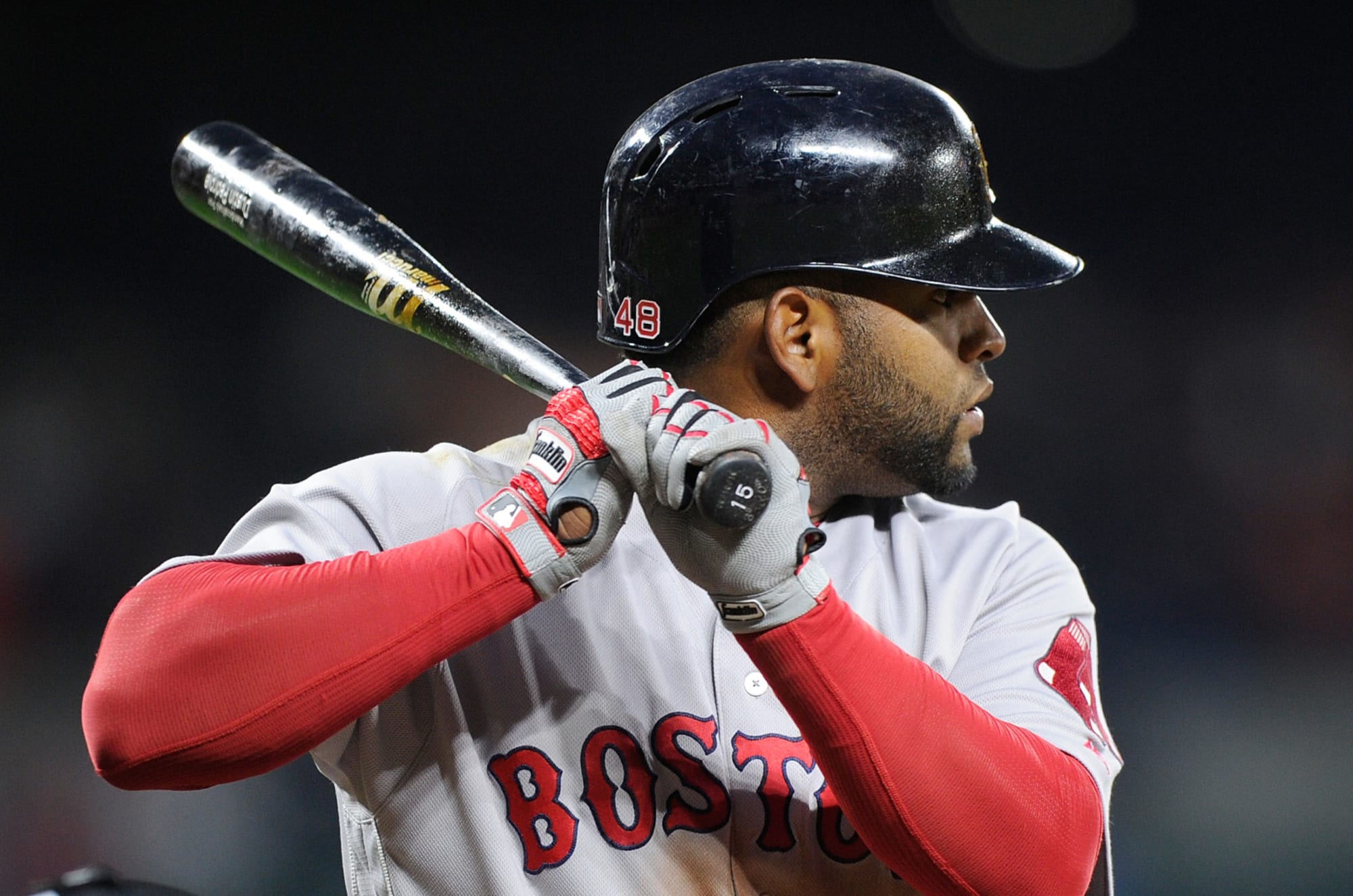 Boston Red Sox Pablo Sandoval Flexing His Muscles in Spring Training
