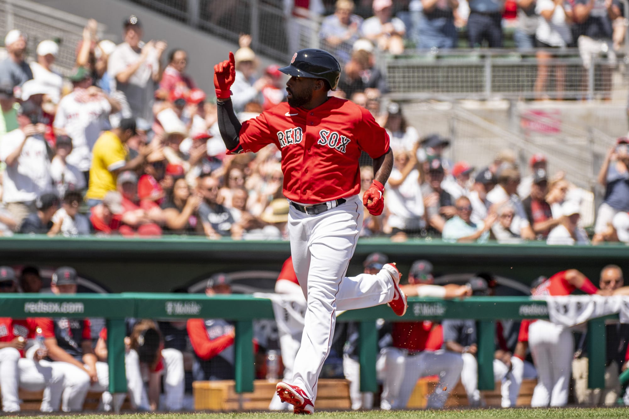 The Boston Red Sox outfield lacks a top right fielder