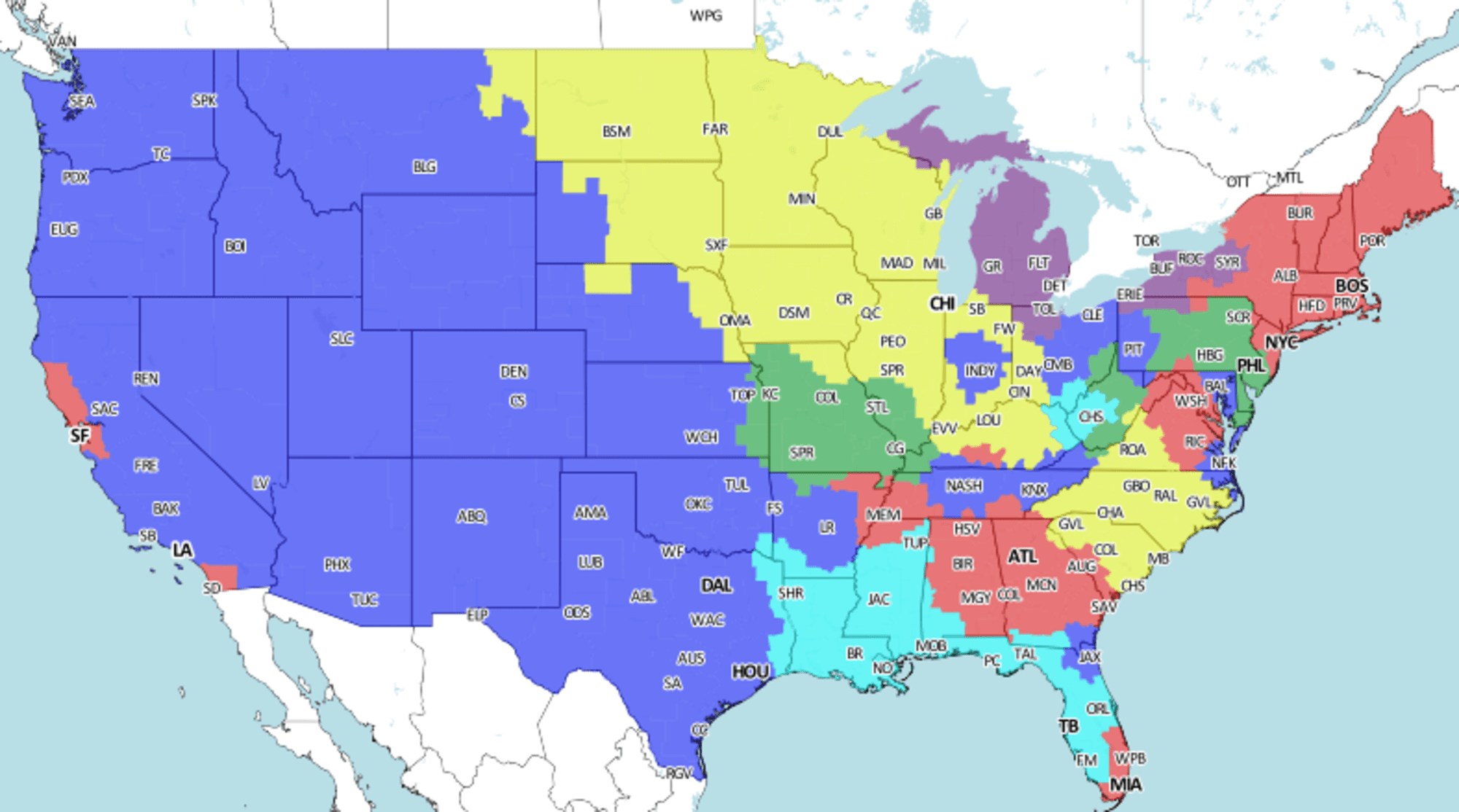 NFL TV Schedule and Coverage Map Week 5