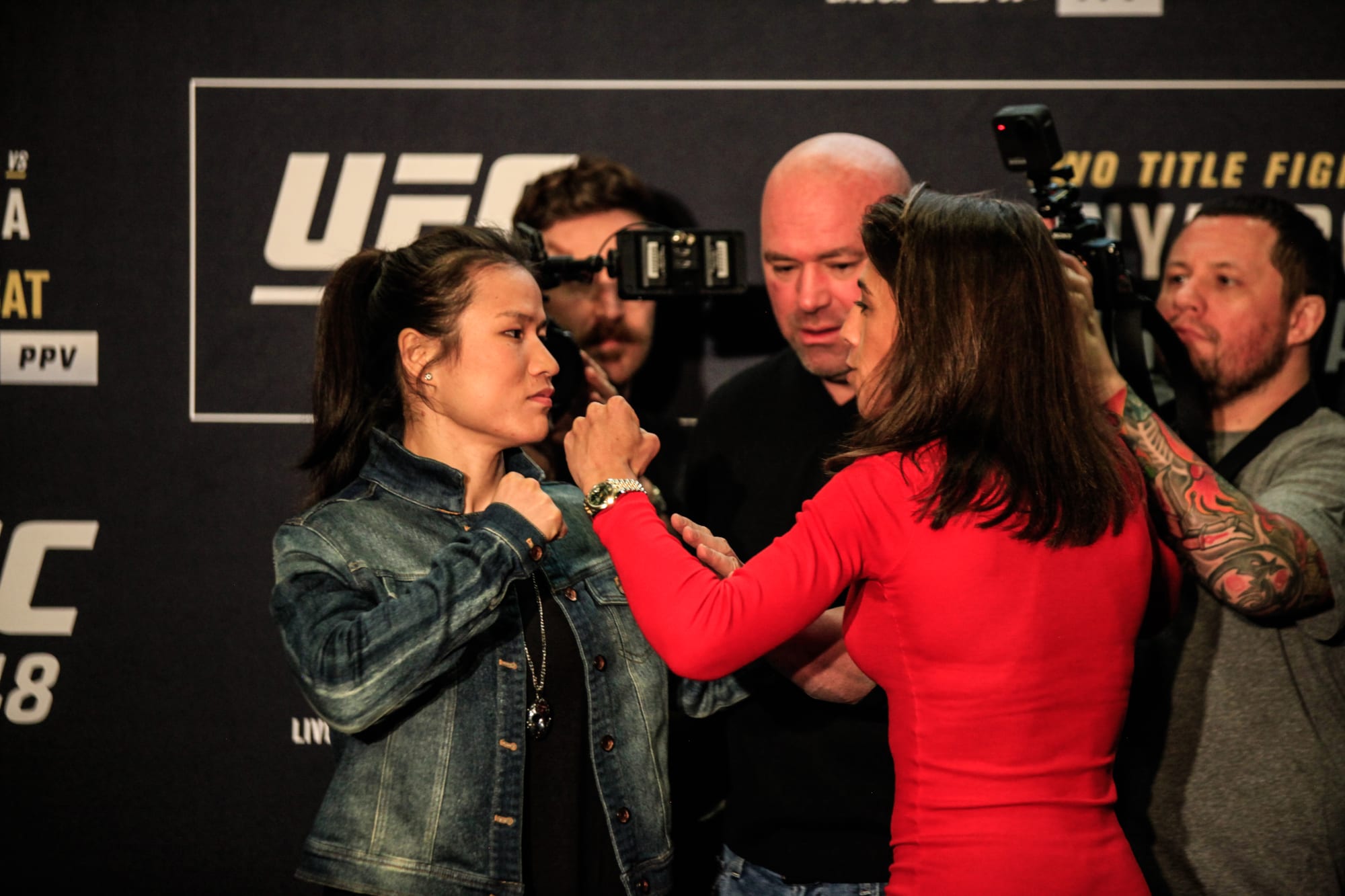Weili Zhang And Joanna Jedrzejczyk In One Of The Most Intense Face Offs Before Ufc 248