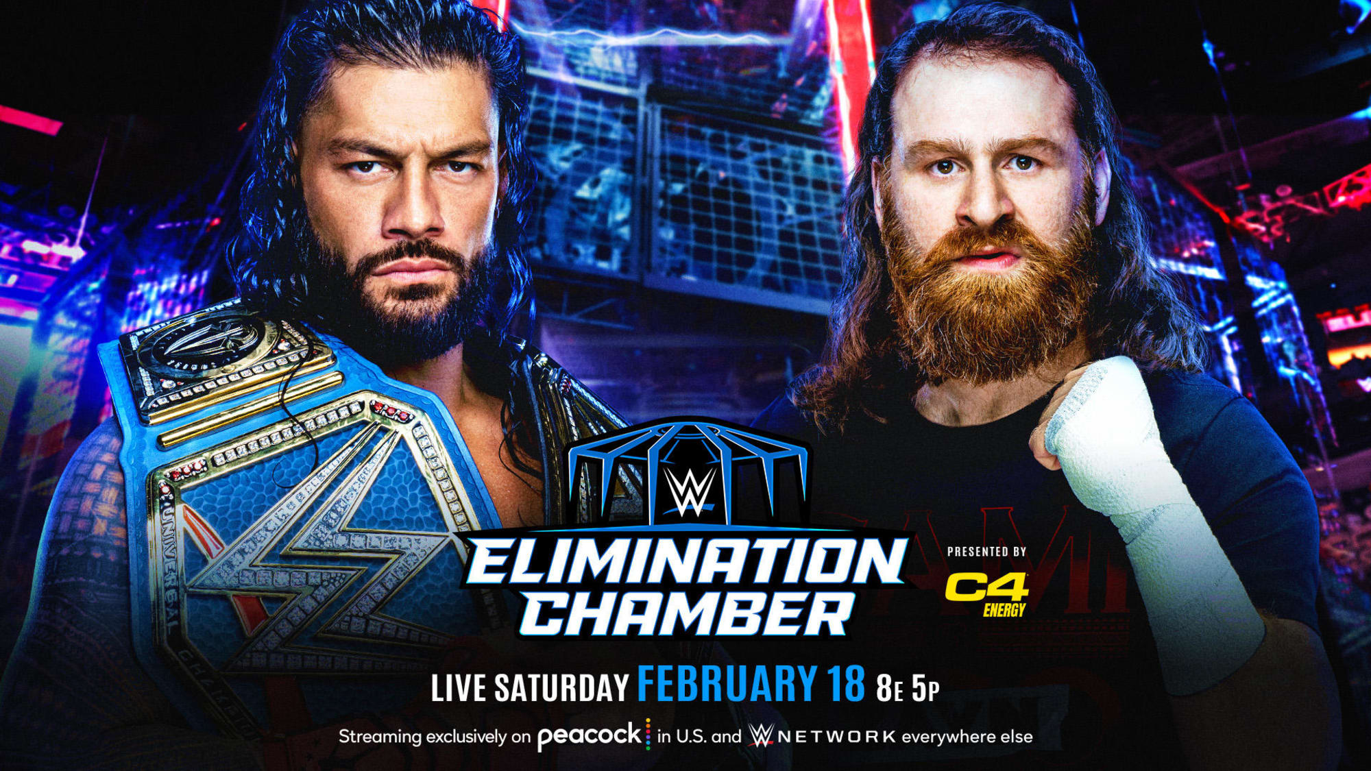 WWE Elimination Chamber Zayn Roman 