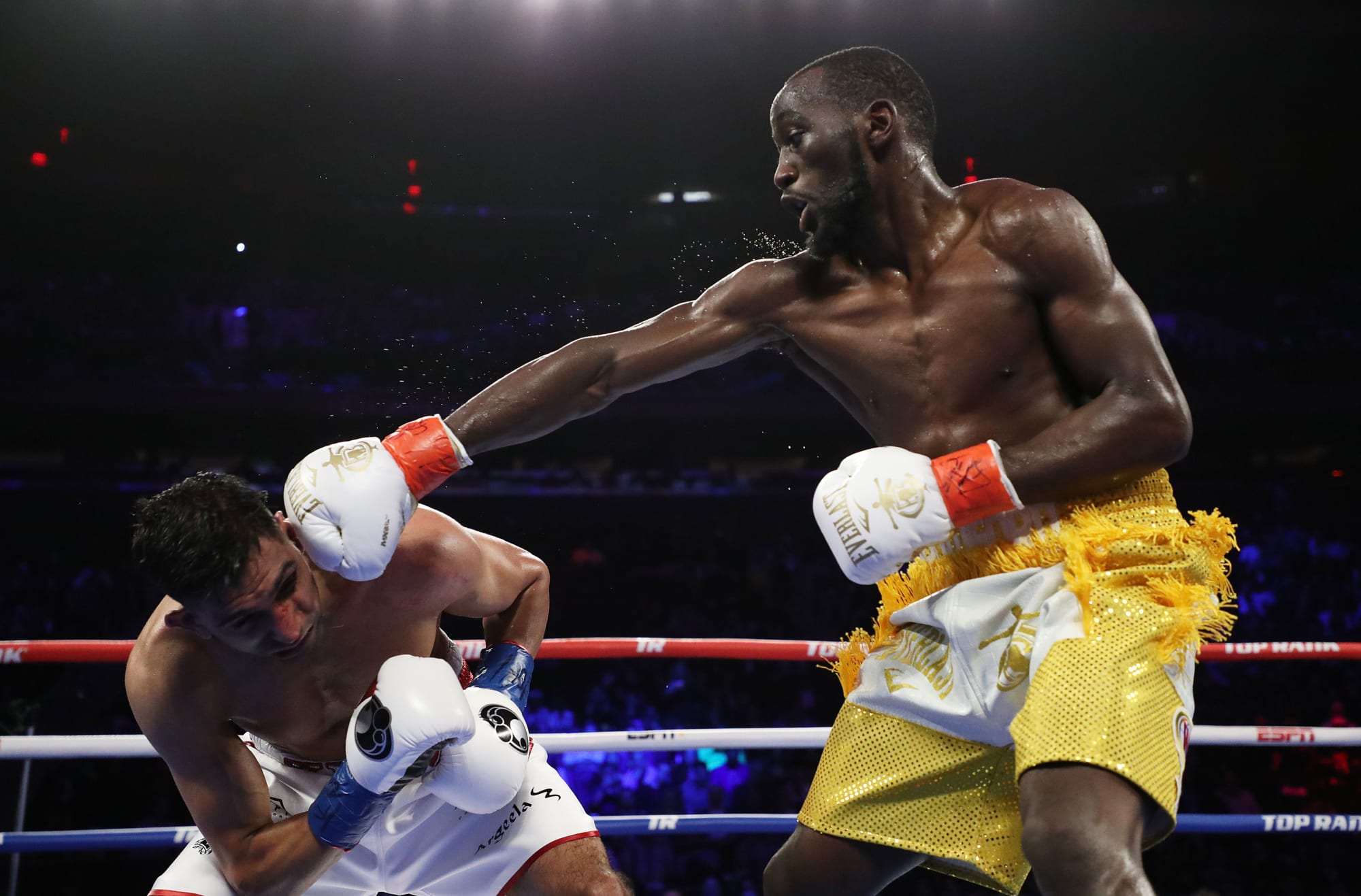Amir Khan Quits In Terence Crawford Wins By TKO