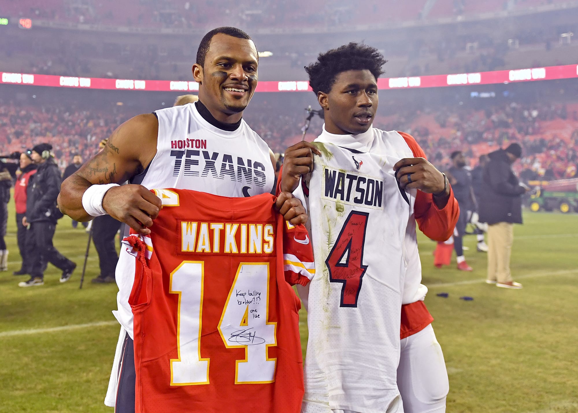 Deshaun Watson thinks NFL's ban on jersey swaps is silly