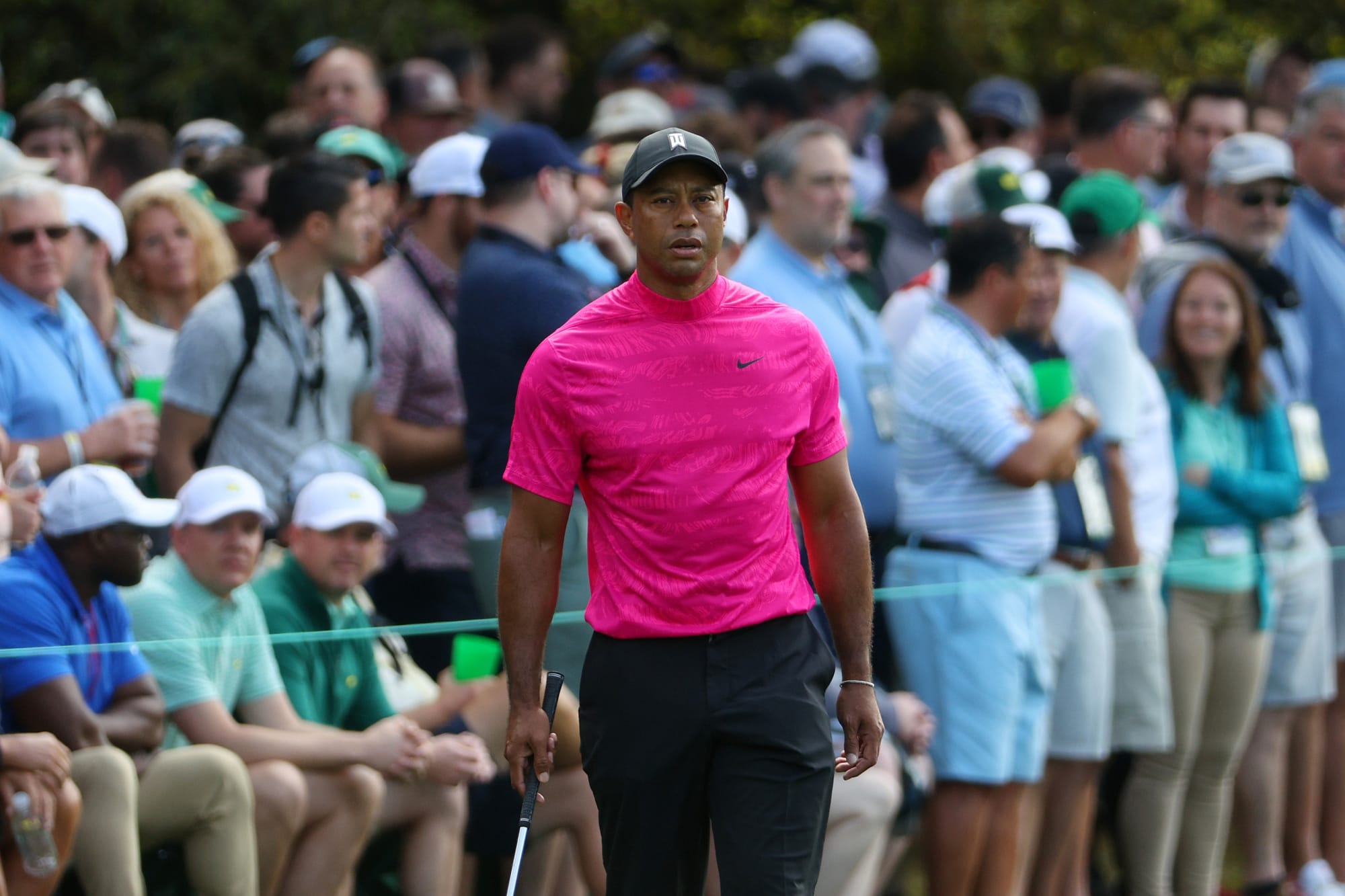 Watch Tiger Woods tee off at The Masters Golf fans celebrate comeback