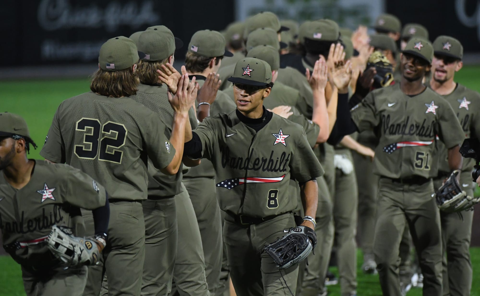 Vanderbilt Baseball Army Green Uniforms - Army Military