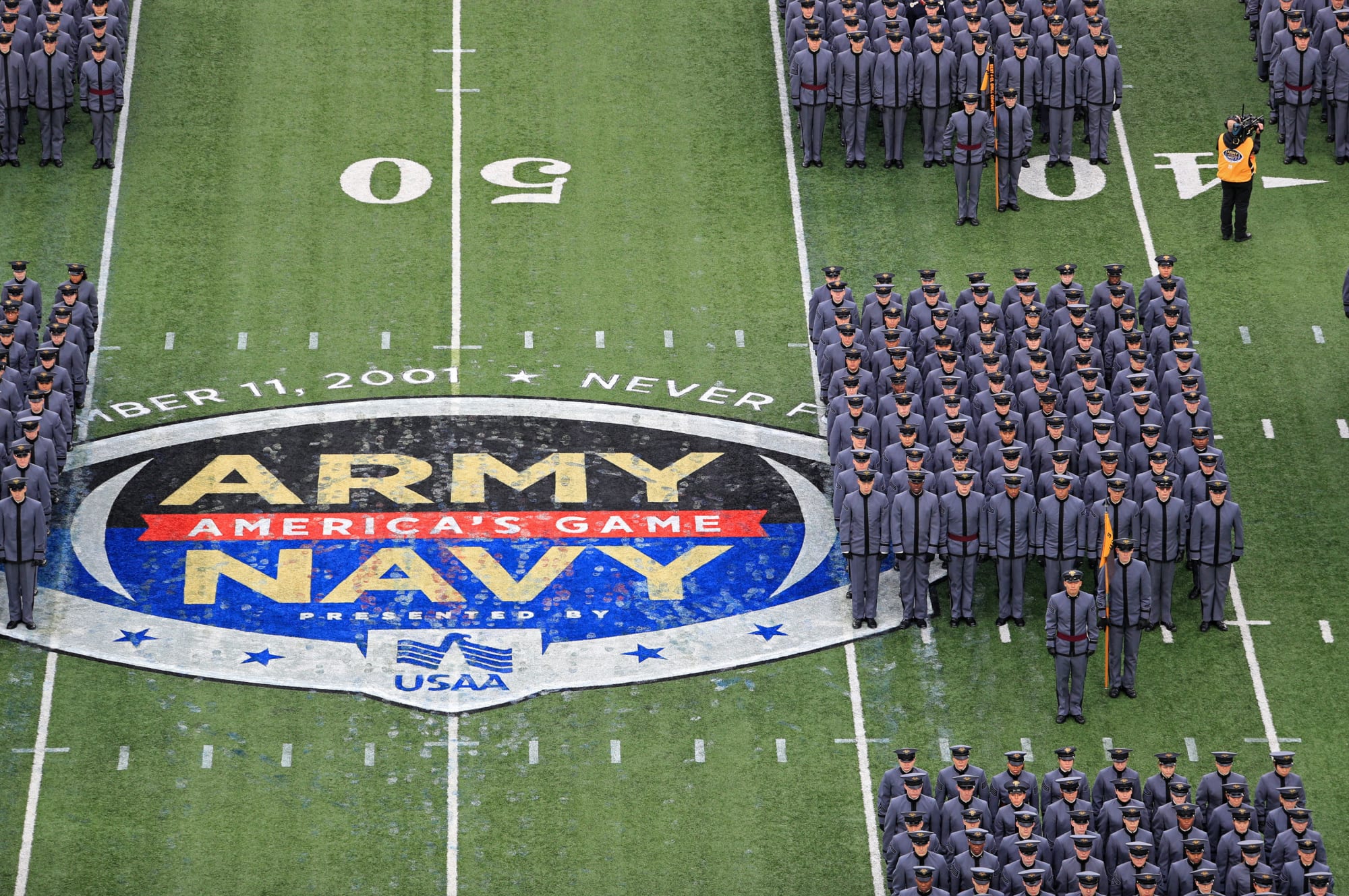 Are the Army and Navy football players in the military?